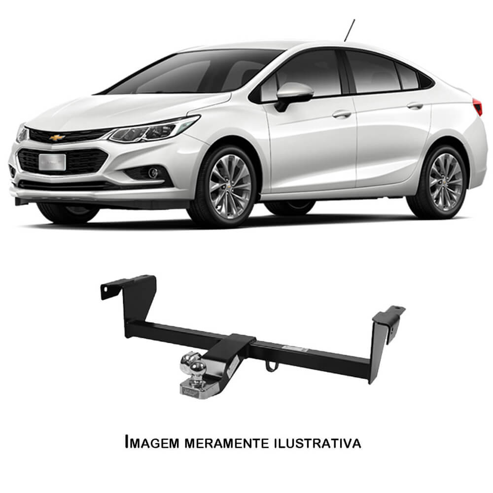 Engate Braconi Cruze Hatch 2017-2023 Tração até 450Kg Furar c/ Bola Cromada - GM-70