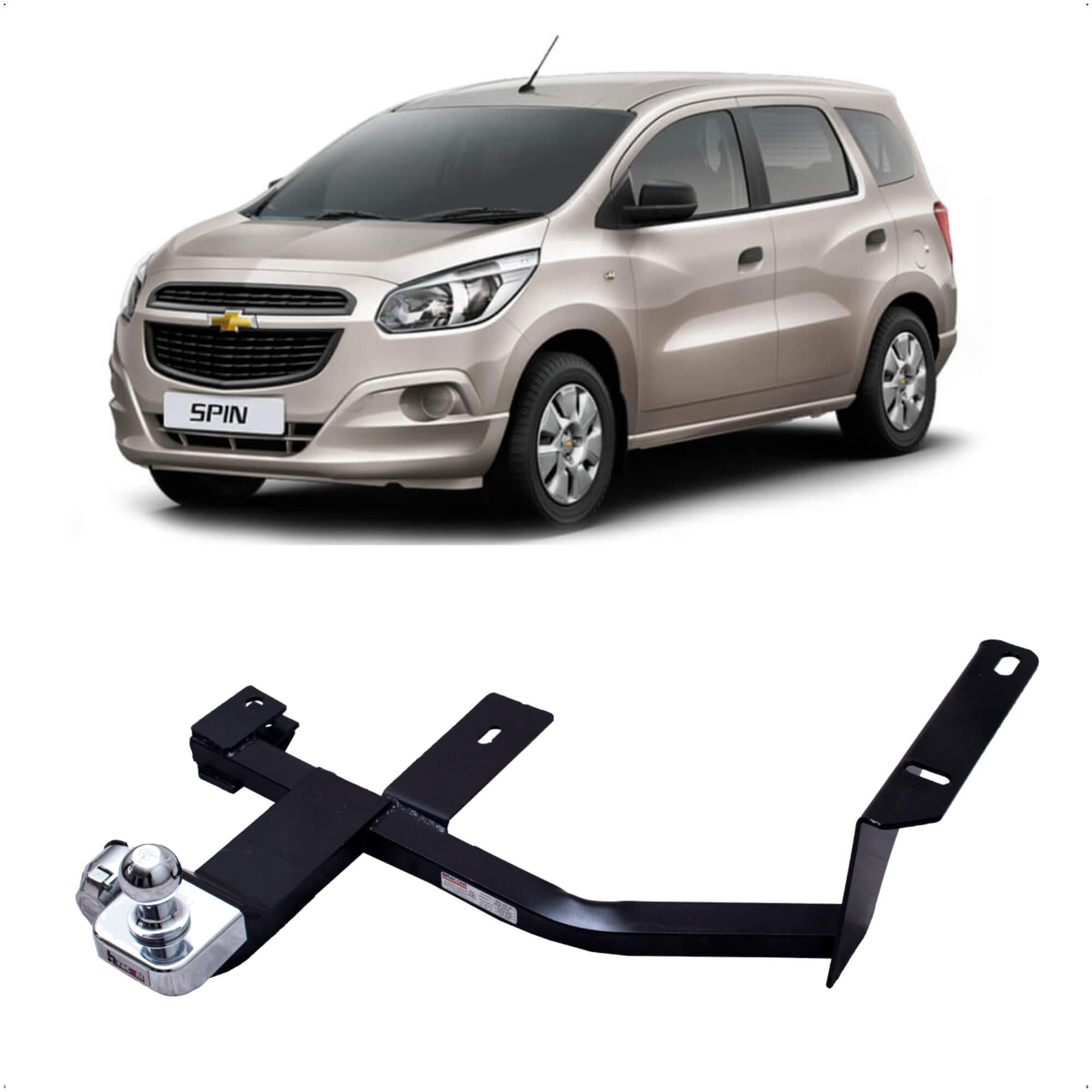 Engate Braconi Spin LT/LTZ/ADVANTAGE 2012 até 2018 com Bola Cromada Tração 400kg Modelo - GM-46
