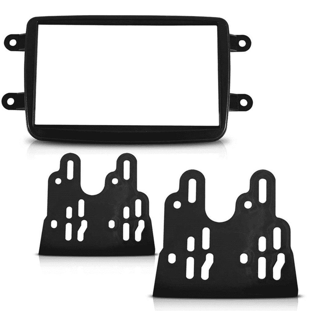 Moldura 2 Din Preta Duster Sandero Logan Oroch Captur Kwid Expex - EPX 080 - JP