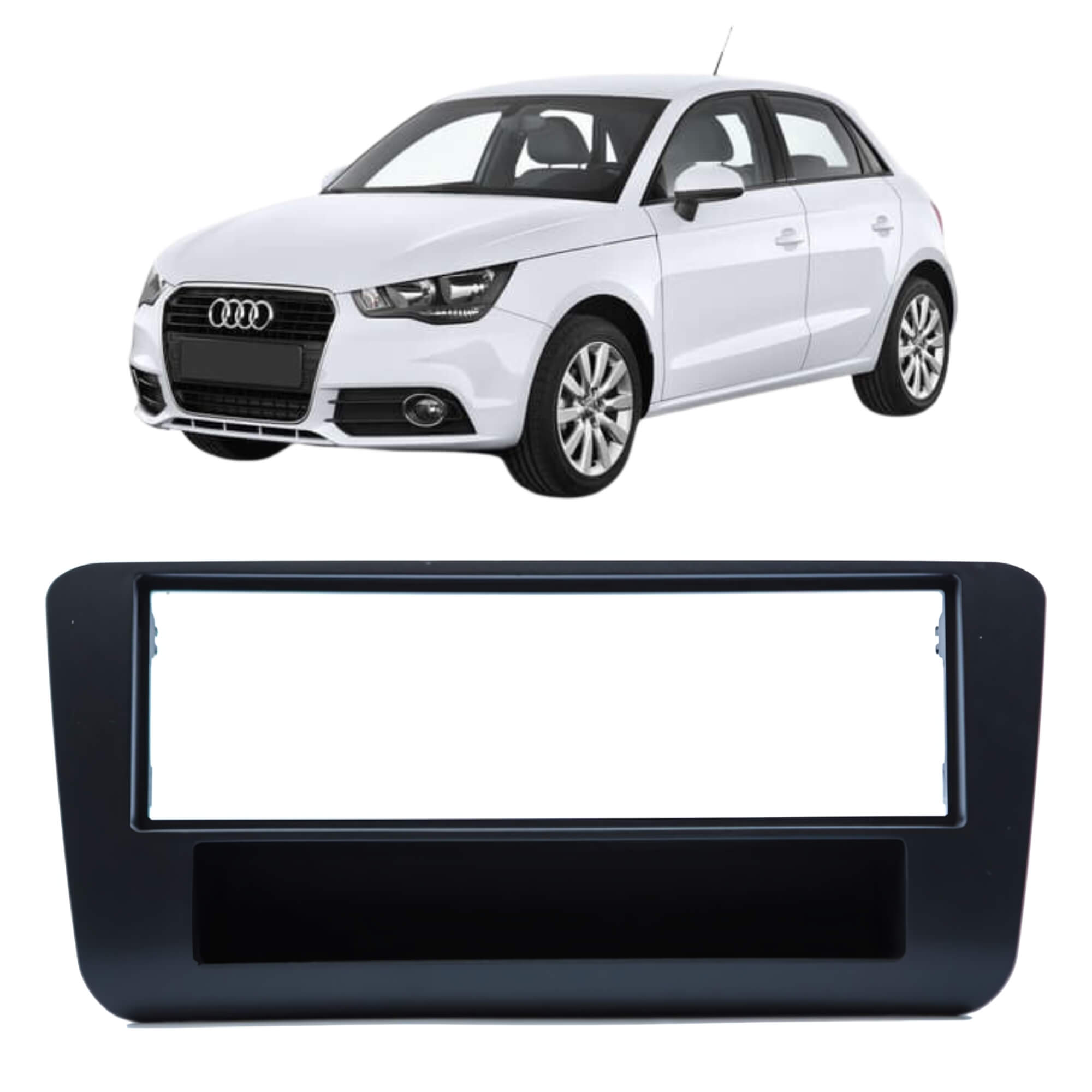 Moldura 1 Din Preta Mp3 Rádio Compatível com Audi A1 a partir de 2010 Expex - EPX 113