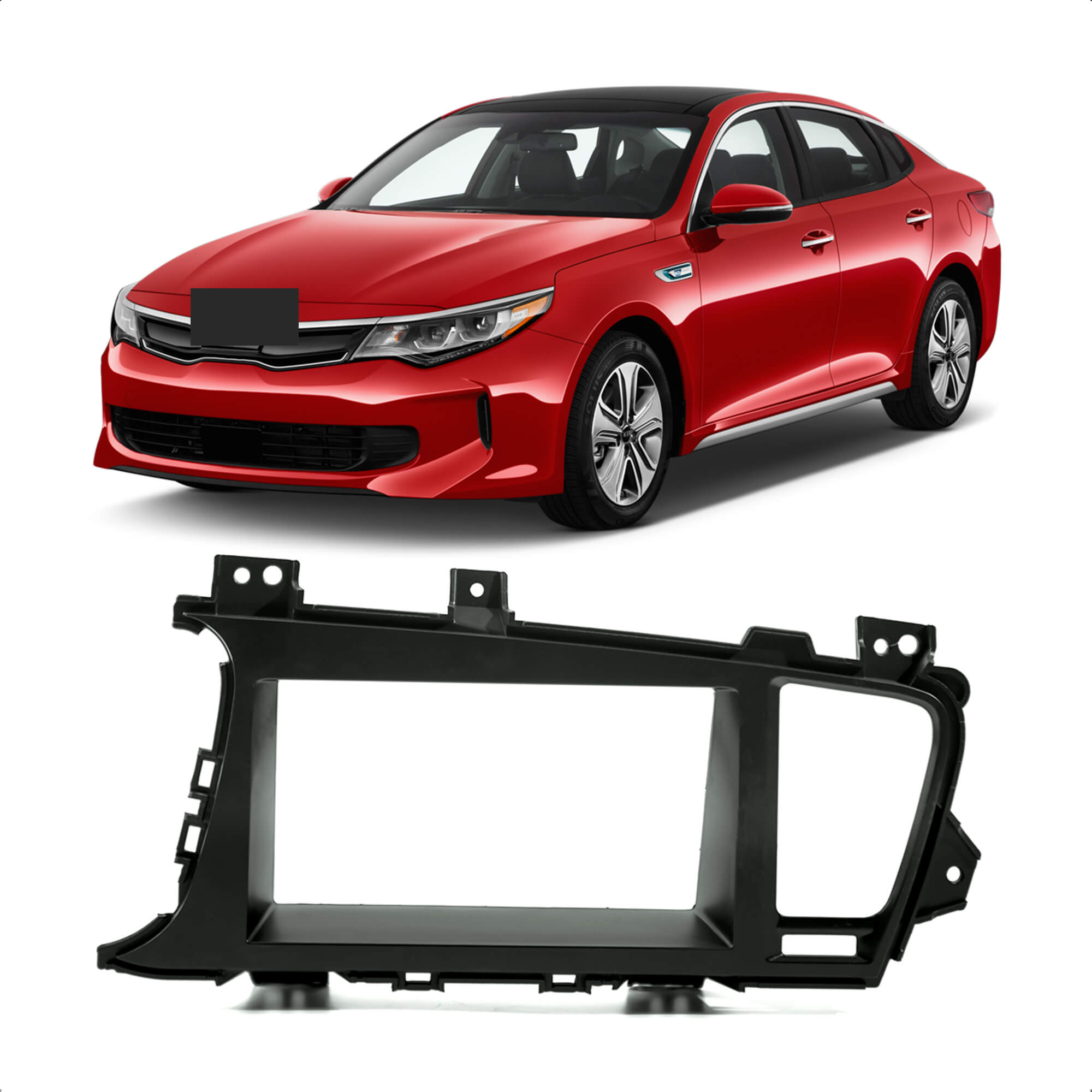 Moldura 2 Din Preto Optima 2010/2011/2012/2013/2014/2015/2016/2017/2018/2019 Expex - EPX 164