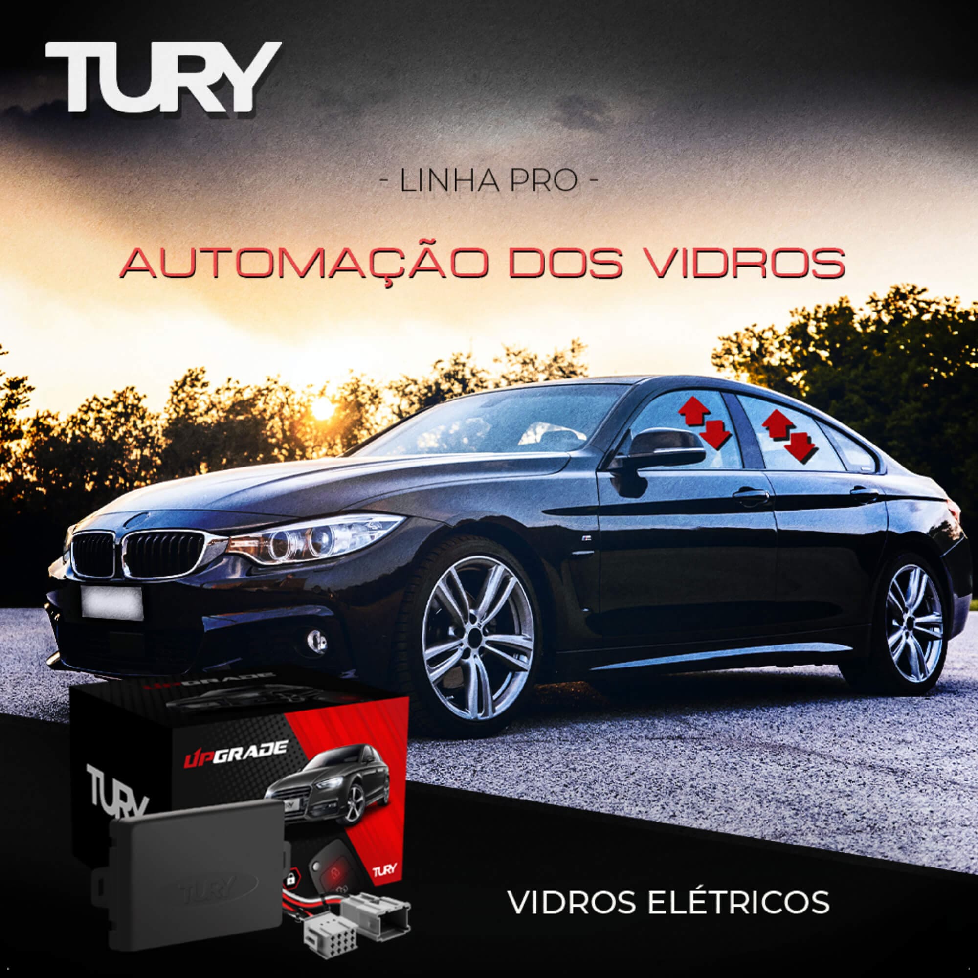 Módulo de Vidro com Anti-Esmagamento Kia Picanto 2012 a 2017 Tury - PRO2.9CZ