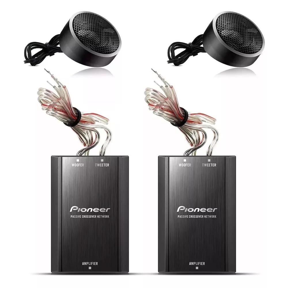 Par Alto Falantes para Som Automotivo Pioneer TS-C170BR - Kit 2 vias 6 Polegadas com Par Crossover e Tweeter 120W RMS