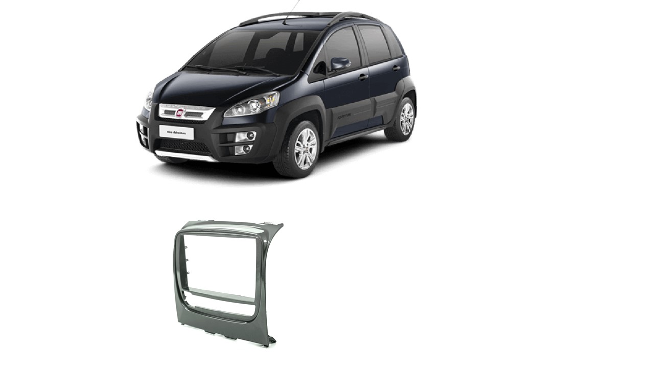 Moldura 2 Din Fiat Idea 15/... Grafite Brilhante JP/CH EPX 195
