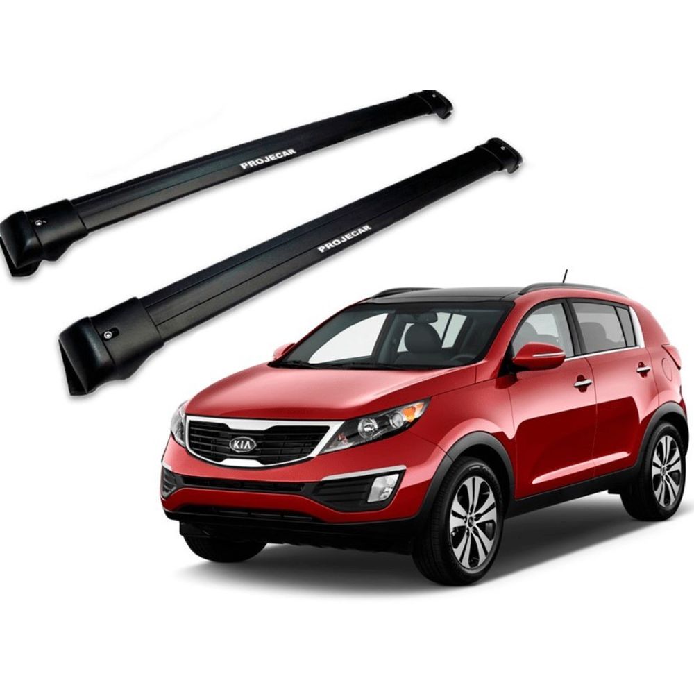 Travessa Rack New Sportage 2017(Sem Teto Panoramico) em diante Preta Larga (par) KI-422 - Projecar