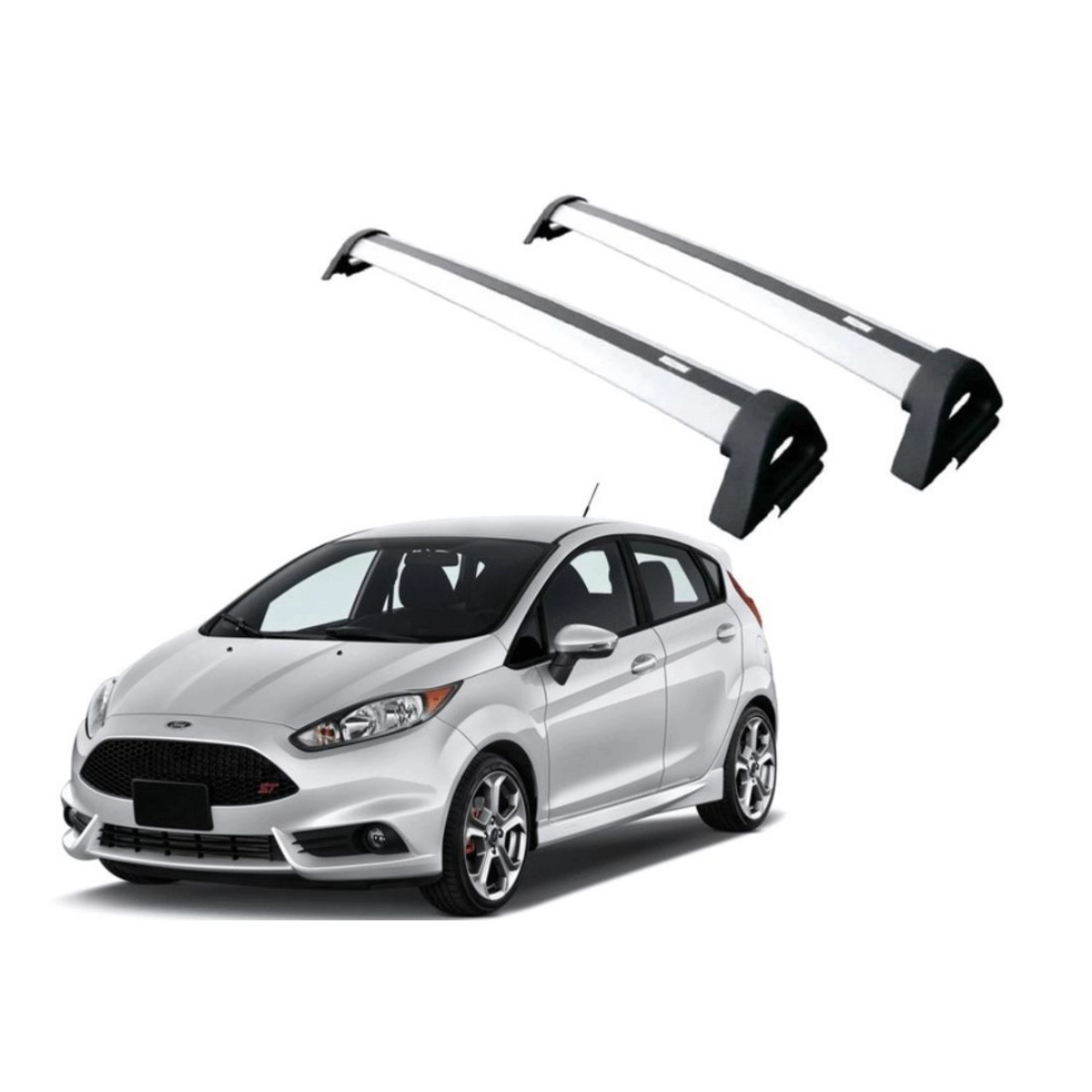 Rack de Teto Travessa Prata Ford Fiesta 2014 em diante Projecar - FO-525