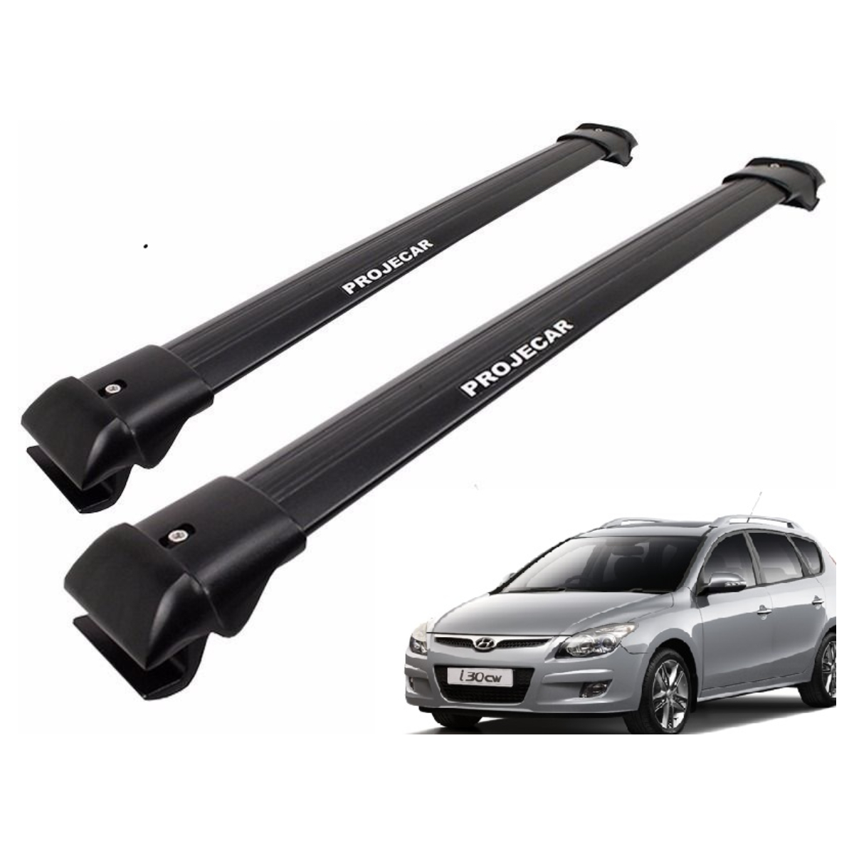 Rack de Teto Travessa Preto Hyundai I30 Projecar - HY1013