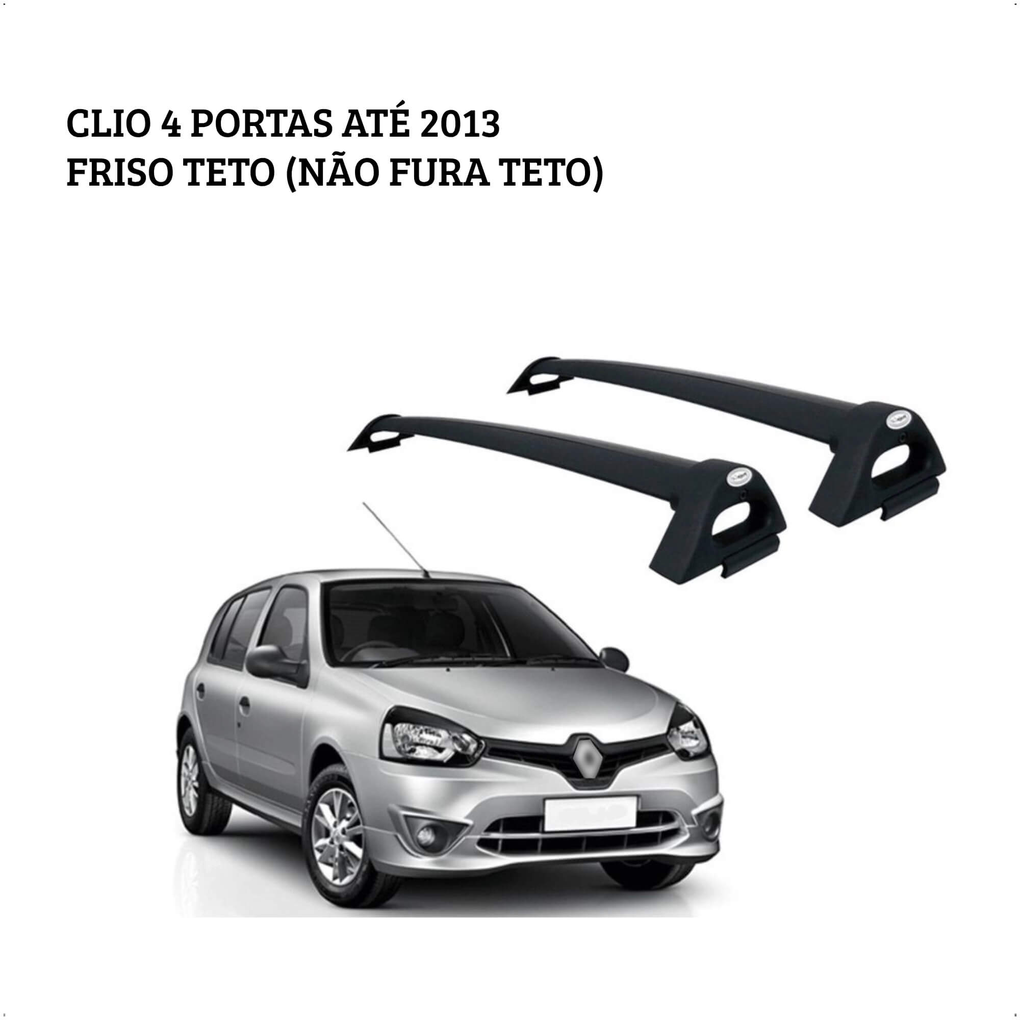 Rack Travessa Preto Clio Até 45kg Presa na Longarina Não Necessita Furar Projecar - RN-4002