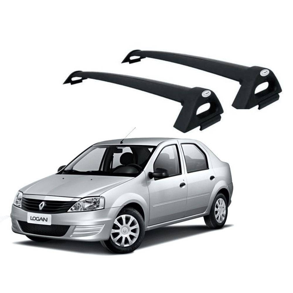 Rack Teto Renault Logan até 2014 alumínio Preto RN-4010 Projecar