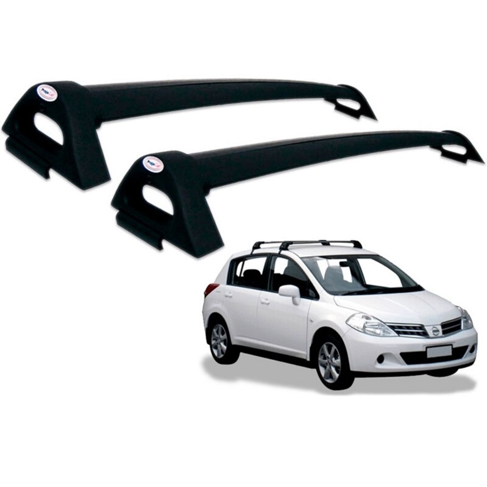 Rack Teto Nissan Tiida Hatch alumínio Preto NS-1107 Projecar