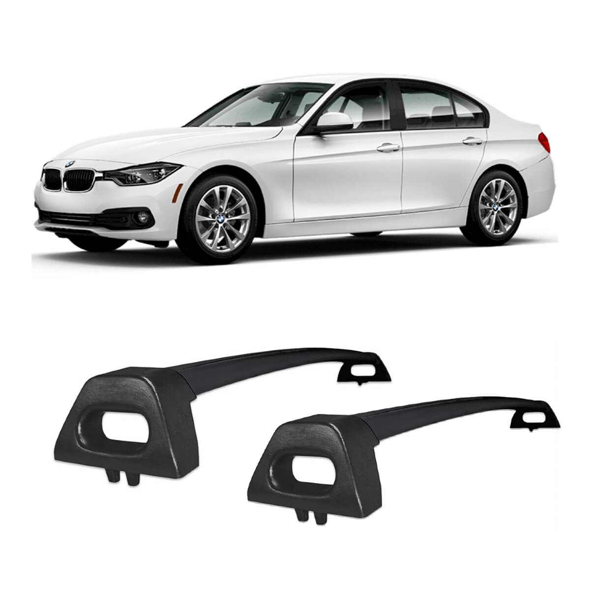 Rack de Teto BMW 316i / 320i / 325i / 328i / 335i até 2017 (Teto) Preto BMW-1404 Projecar