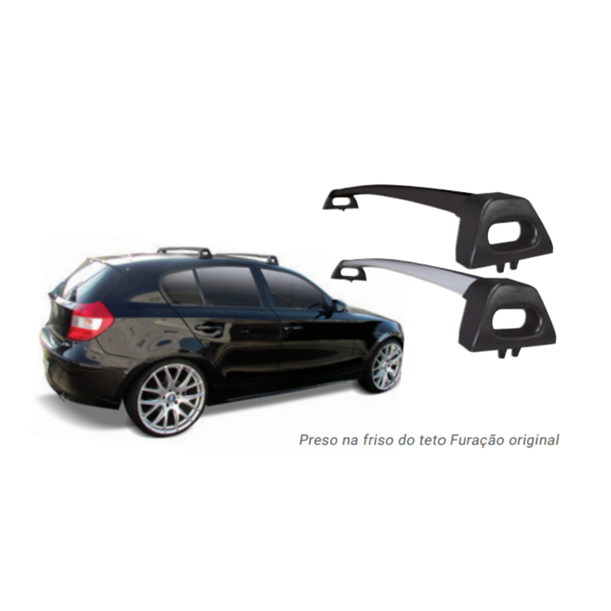Rack de Teto BMW 316i / 320i / 325i / 328i / 335i até 2017 (Teto) Preto BMW-1404 Projecar