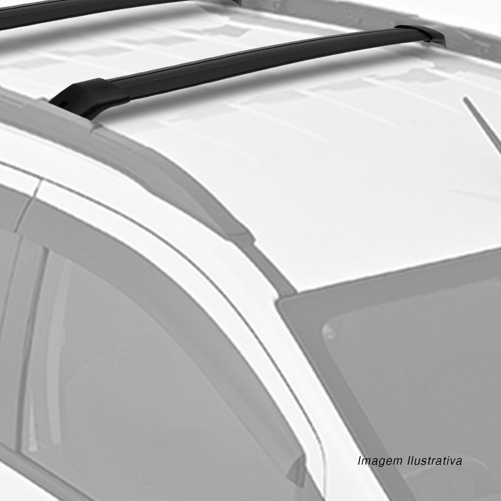Rack de Teto Travessas Longas Jeep Compass 2016 até 2019 Preta Projecar - JR-1706