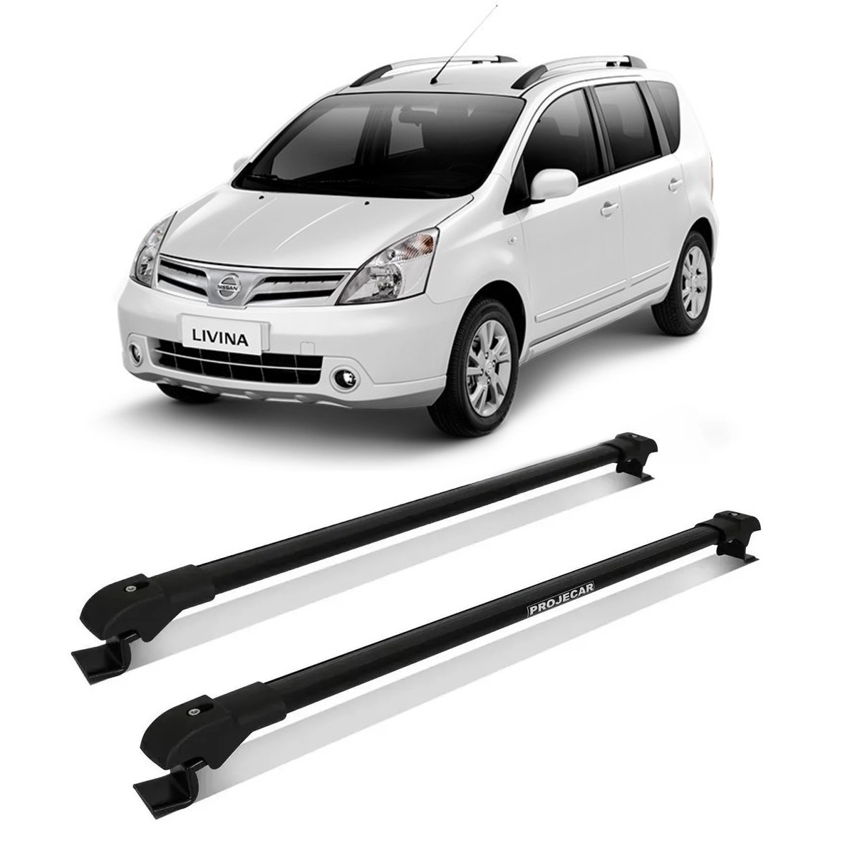 Travessa Nissan Livina Preta Slim Fina (par) TS-1105 Projecar