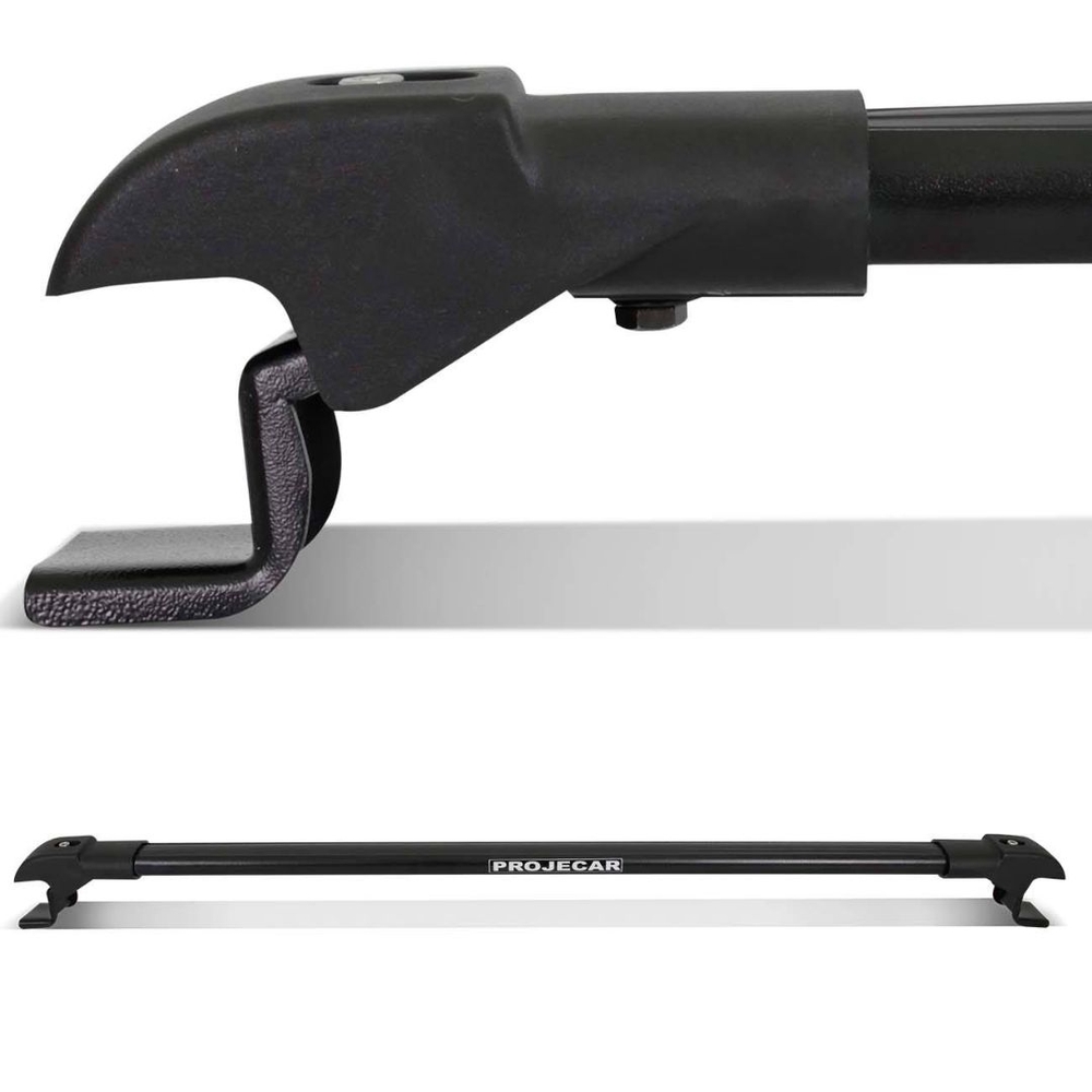 Par Rack de Teto Travessa Kia Sorento 2010 a 2013 sem Teto Solar Preta Slim TS-408 Projecar