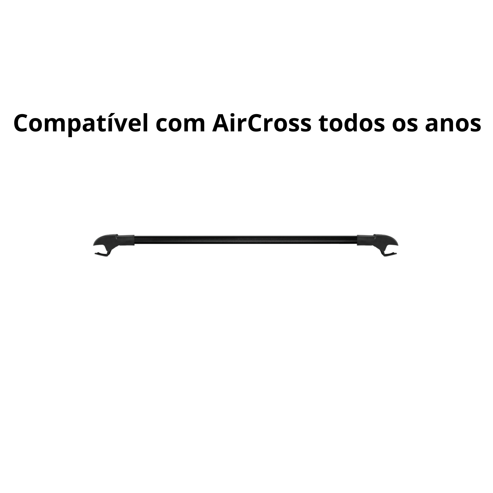 Travessa Projecar Aircross Todos os Anos Preta Slim Fina (par) Suporta Até 45Kg TS-5004