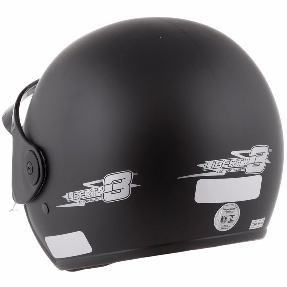 Capacete Liberty Three Preto Fosco Tamanho 60 Pro Tork - CAP-31PTF