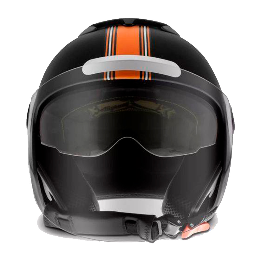Capacete New Atomic Skull Riders Preto e Laranja Tamanho 60 Pro Tork - CAP-436PTLRF