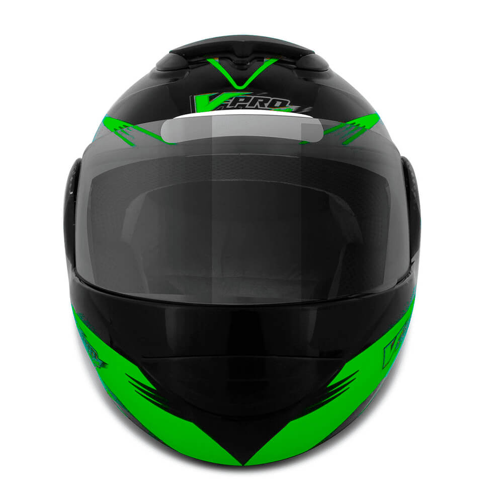 Capacete V-Pro Jet 2 Carbon Preto e Verde Tamanho 60 Pro Tork - CAP-444PTVD