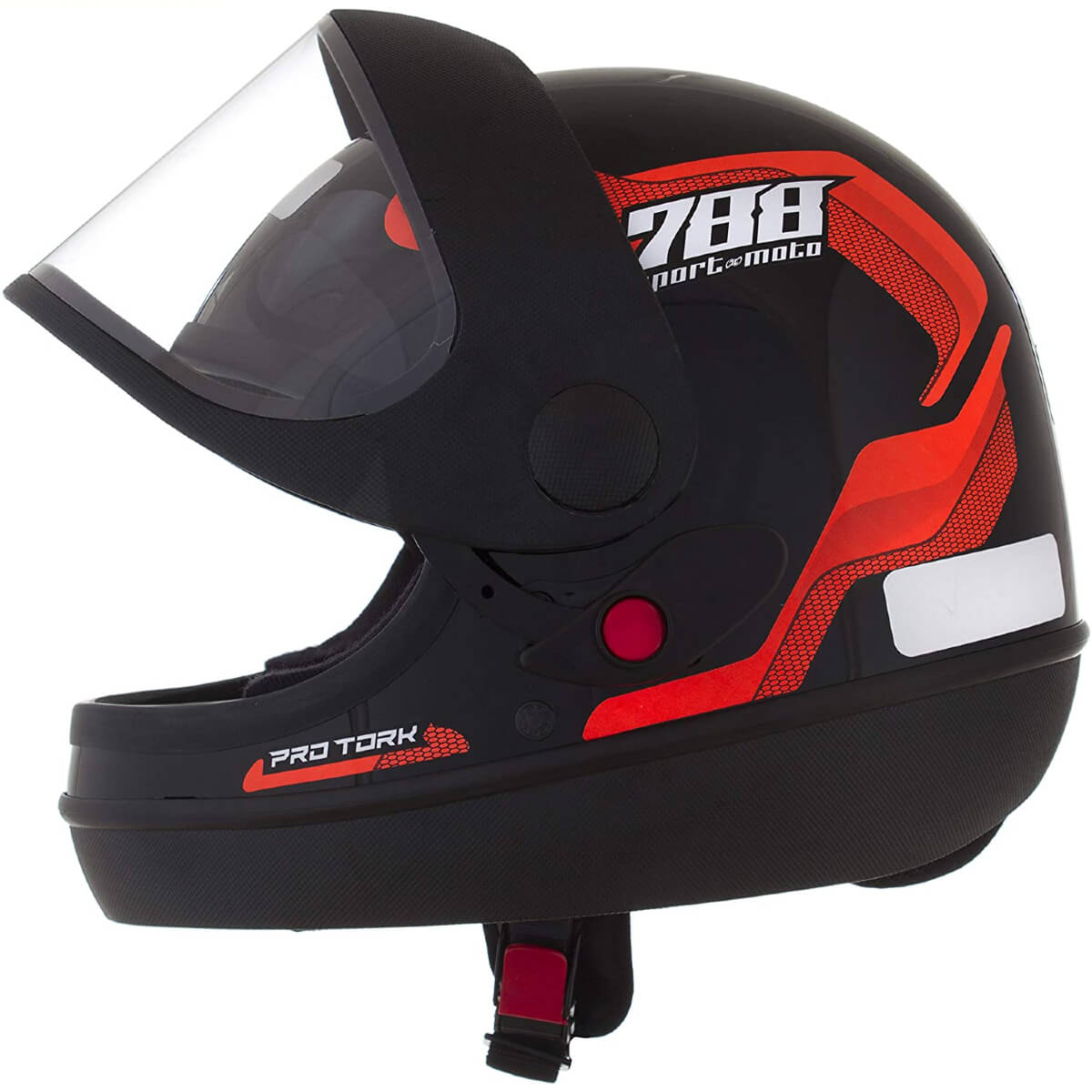 Capacete Sport Moto 788 Preto e Laranja Tamanho 58 Pro Tork - CAP-495LR