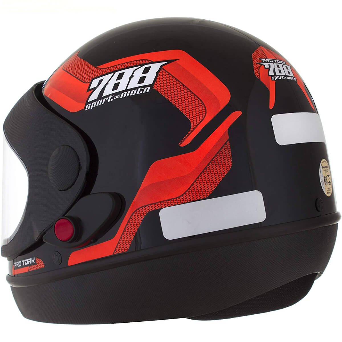 Capacete Sport Moto 788 Preto e Laranja Tamanho 58 Pro Tork - CAP-495LR