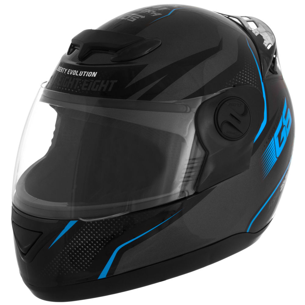 Capacete Evolution G6 788 Factory Edition Neon Azul Tam. 58 CAP-546CZAZ