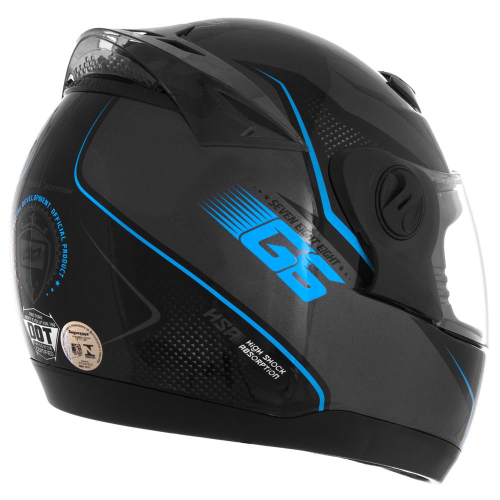Capacete Evolution G6 788 Factory Edition Neon Azul Tam. 58 CAP-546CZAZ