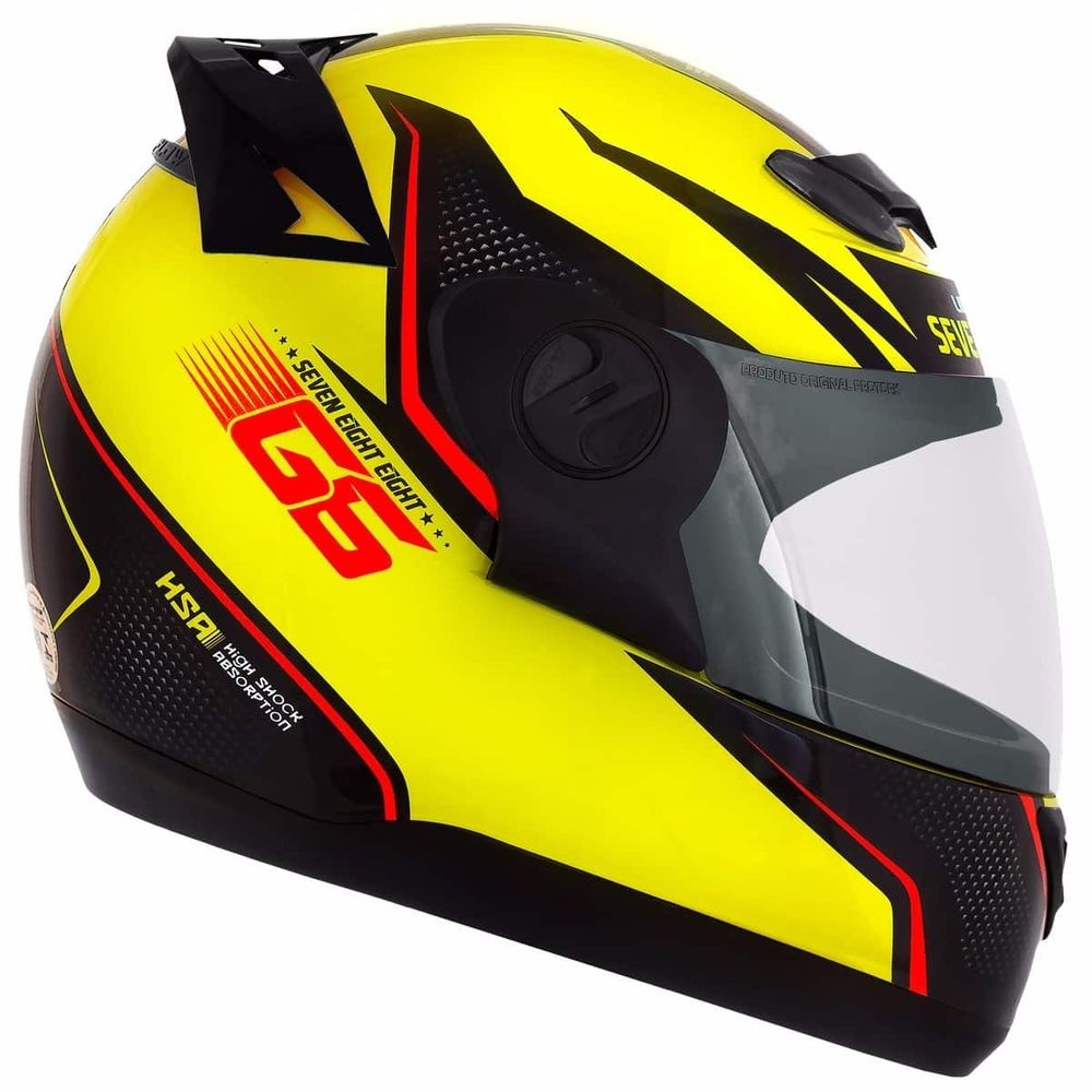 Capacete Evolution G6 788 Factory Edition Neon Amarelo Preto Tamanho 60 CAP-547NEPT