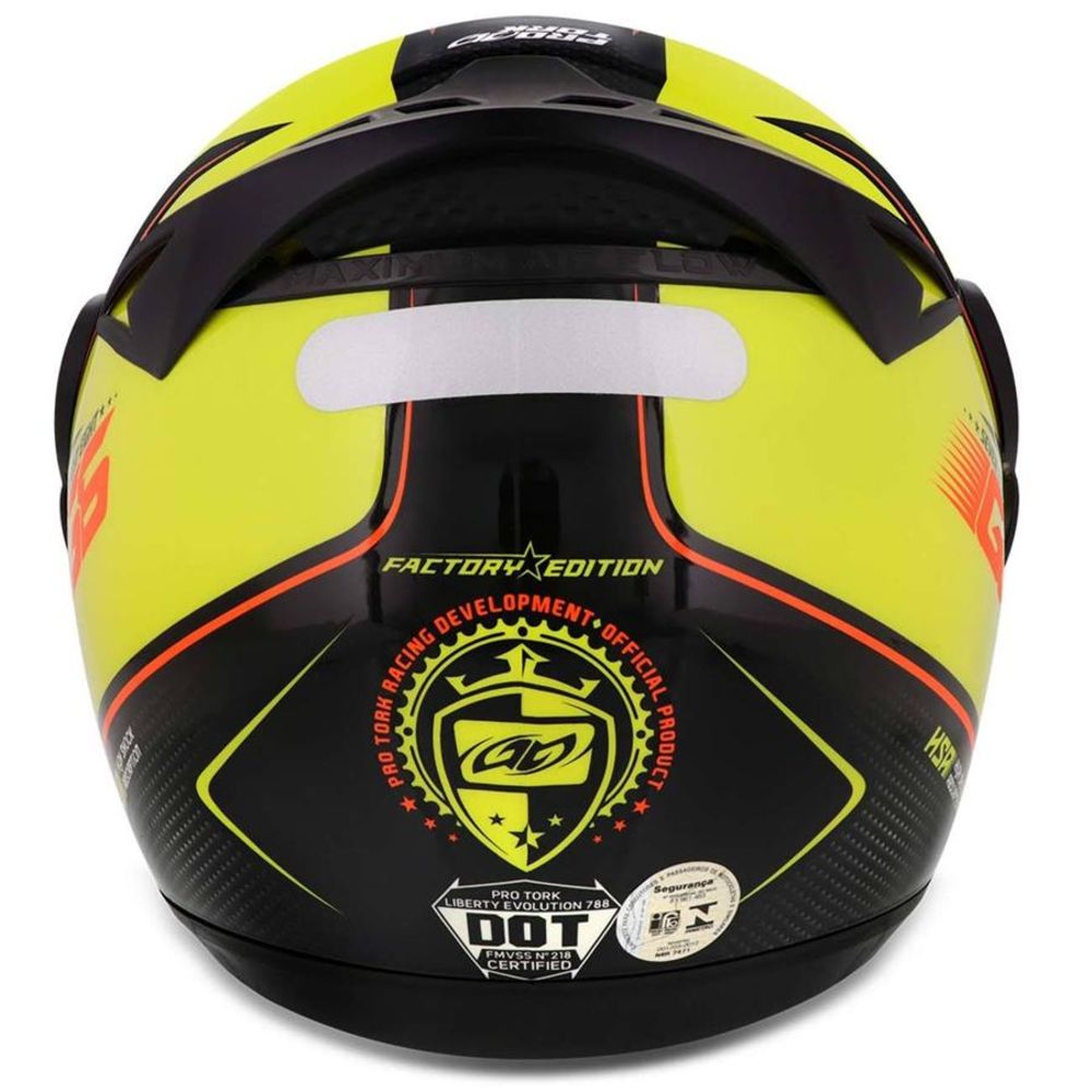 Capacete Evolution G6 788 Factory Edition Neon Amarelo Preto Tamanho 60 CAP-547NEPT