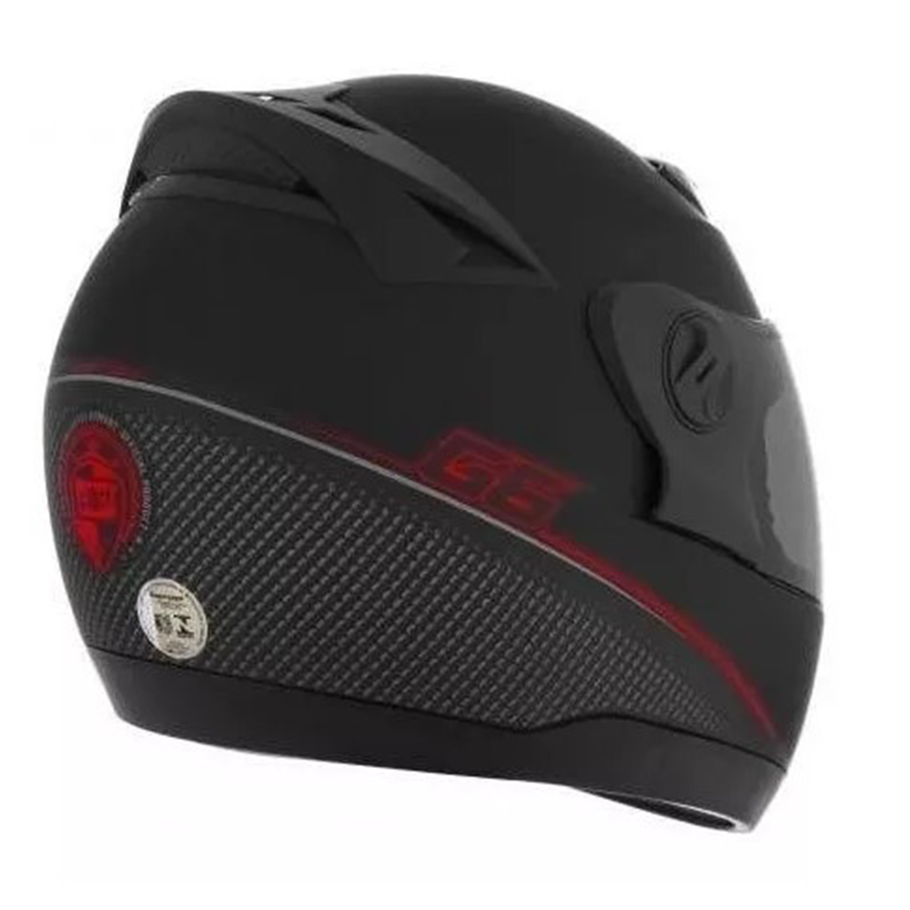Capacete Evolution G6 788 Pro Neon Vermelho Tamanho 60 Pro Tork - CAP-559VM
