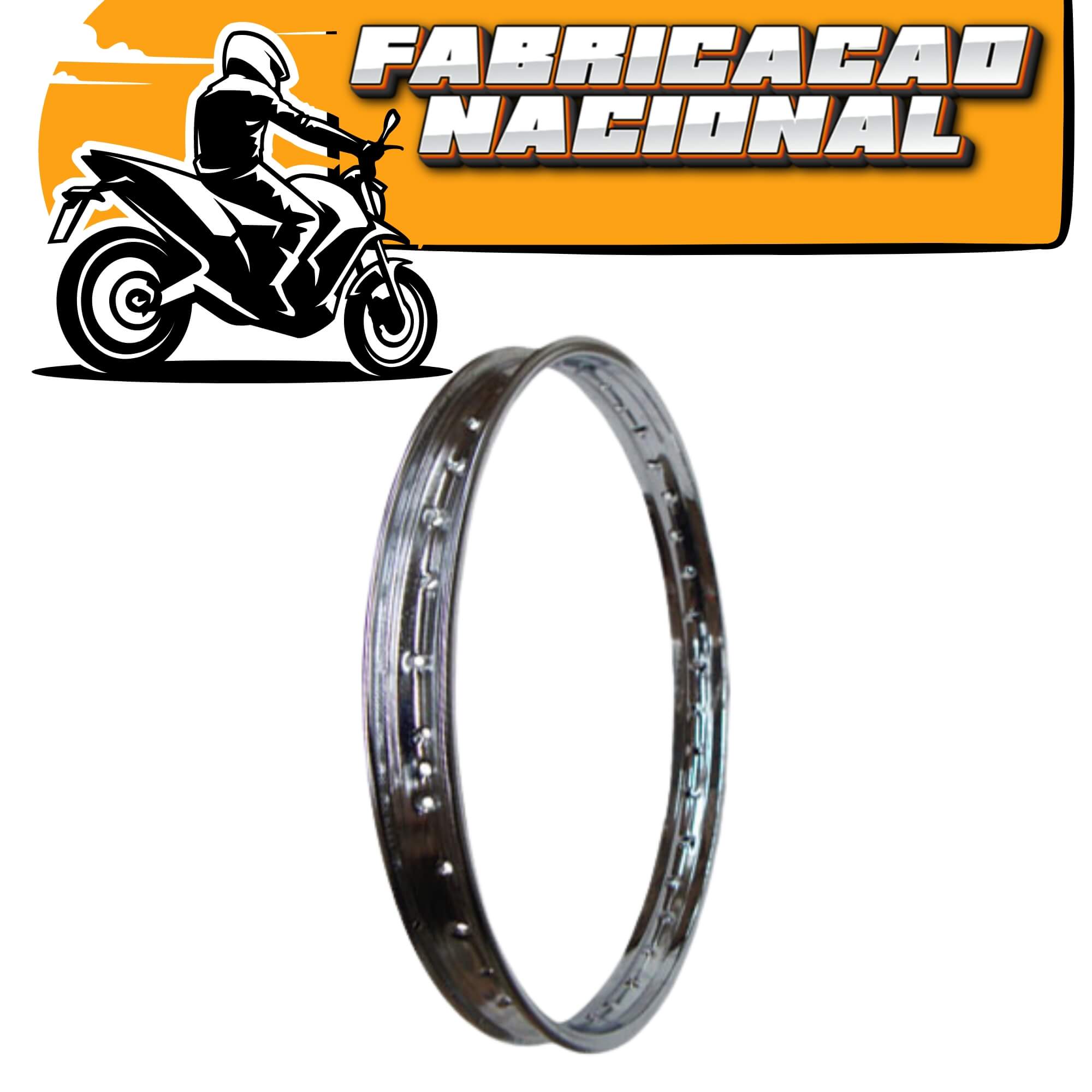 Aro Traseiro Roda de Moto 18x185 Cg125 Titan150 Ybr125 - AR-01CR