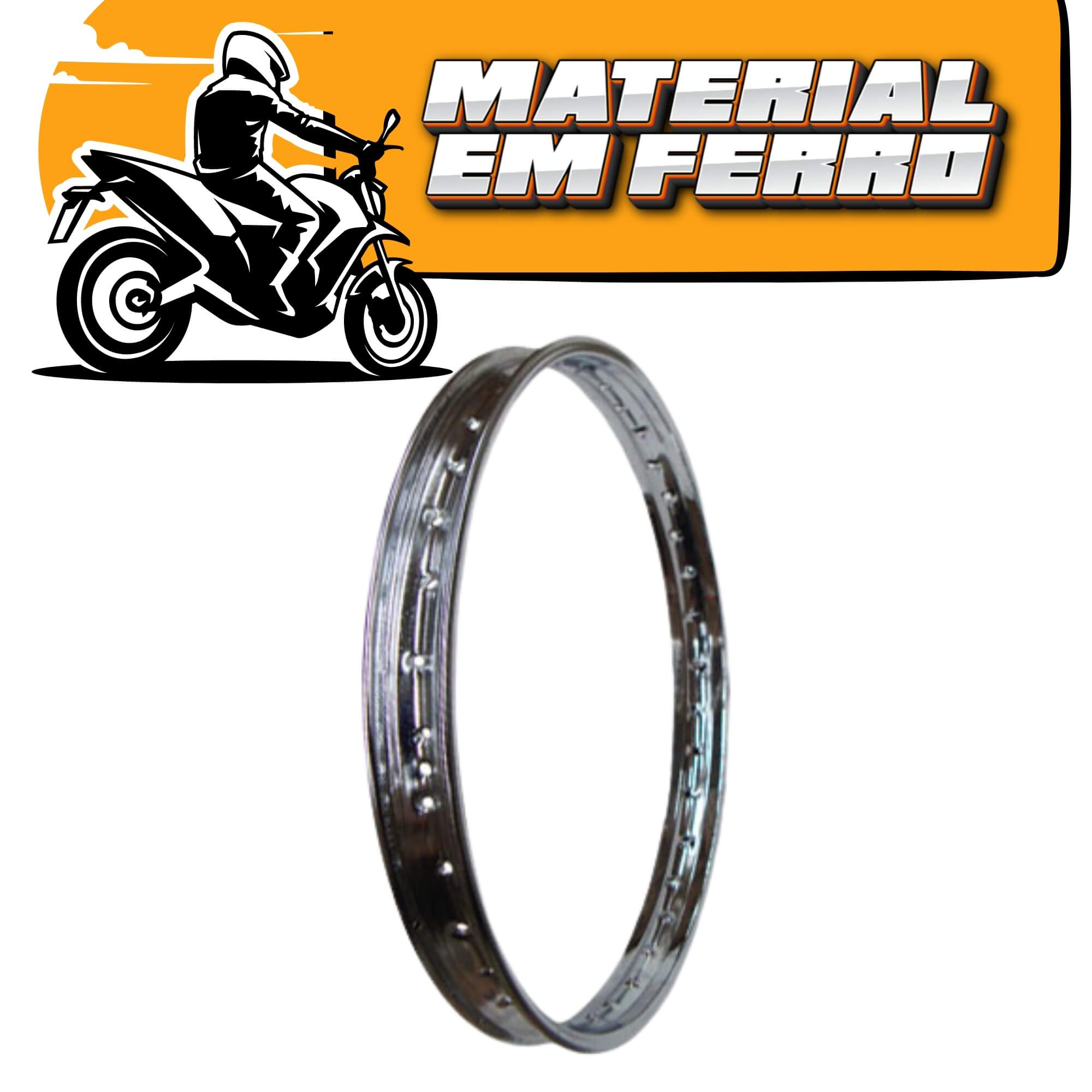 Aro Traseiro Roda de Moto 18x185 Cg125 Titan150 Ybr125 - AR-01CR