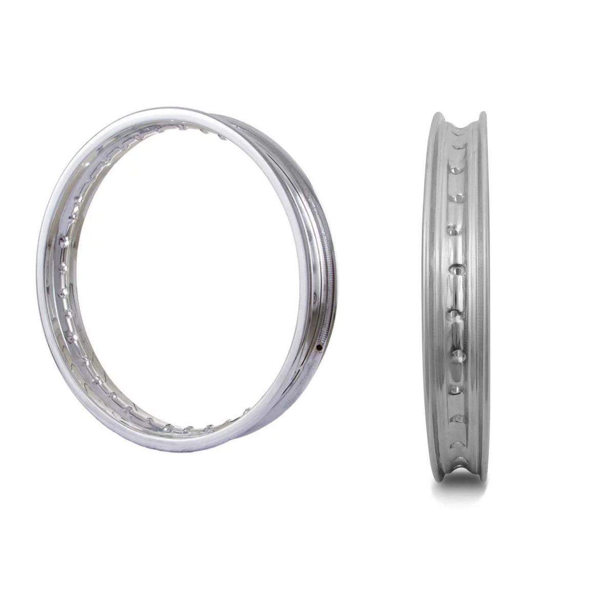 Aro de Roda 18 x 160 dianteiro Honda 125 Yamaha 125 - 135 Cromado Aço Reforçado Pro Tork AR-02CR