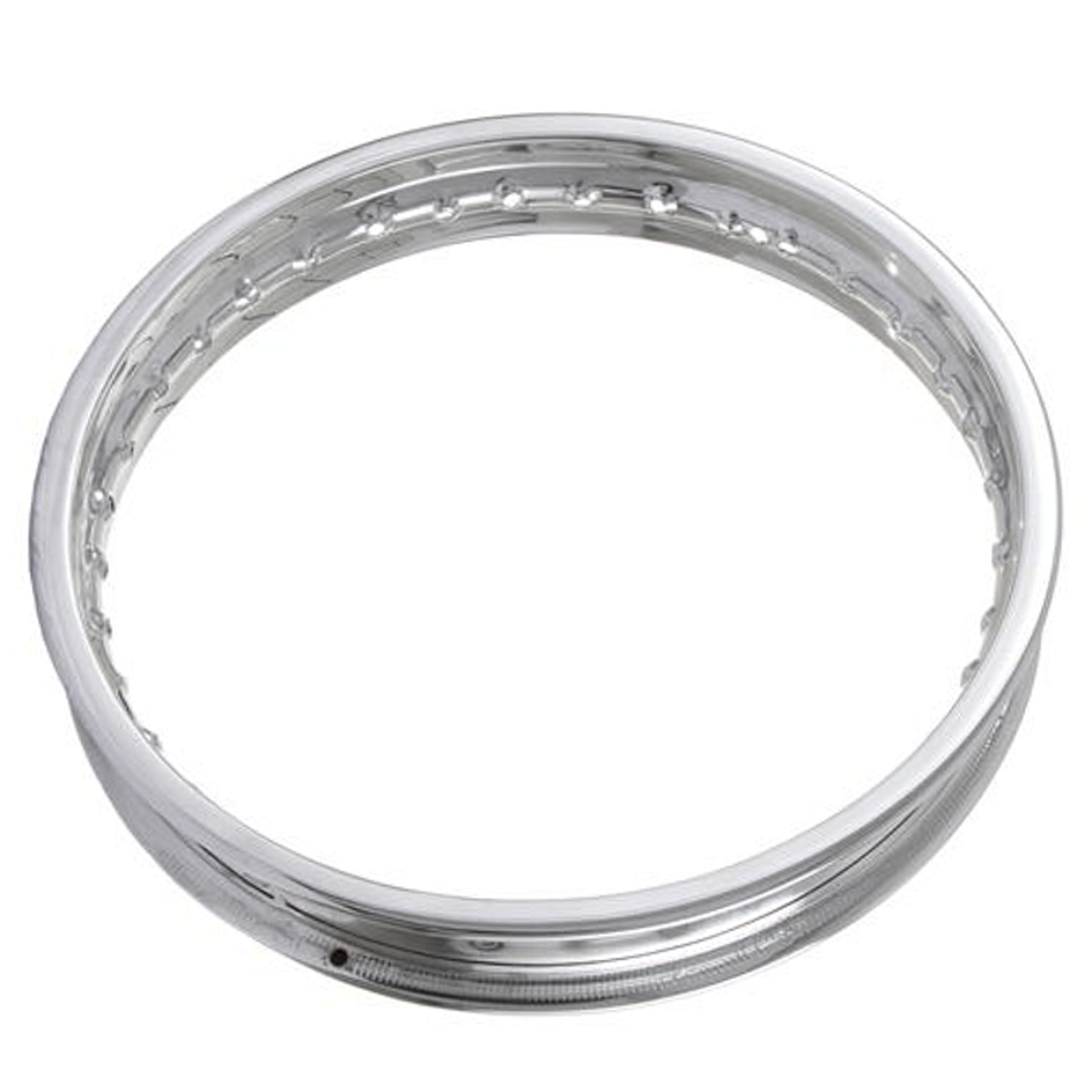 Aro de Roda Mega Solda 14x160 Traseiro Biz Cromado Aço Reforçado Ombros Bordas Pro Tork AR-24CR