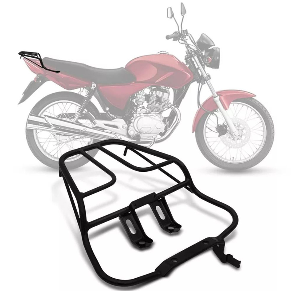 Bagageiro para Moto Sansão Titan 125 2000-2004 Ks/Es Fan 125 2004-2008 Preto Pro Tork - BA-45HP