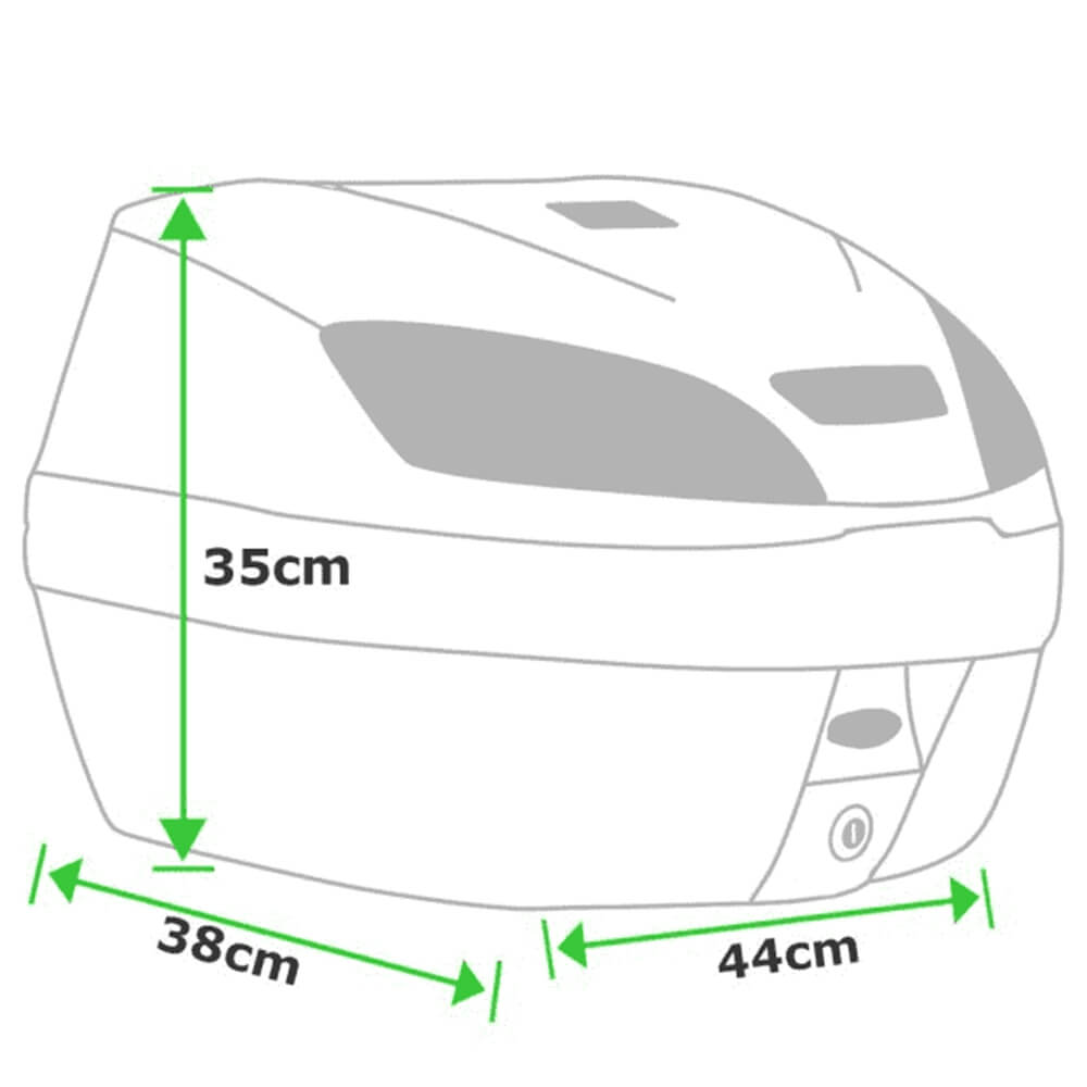Baú Bauleto para Moto 30 Litros Smartbox 3 Universal com Refletor Vermelho Pro Tork - BP-10VM