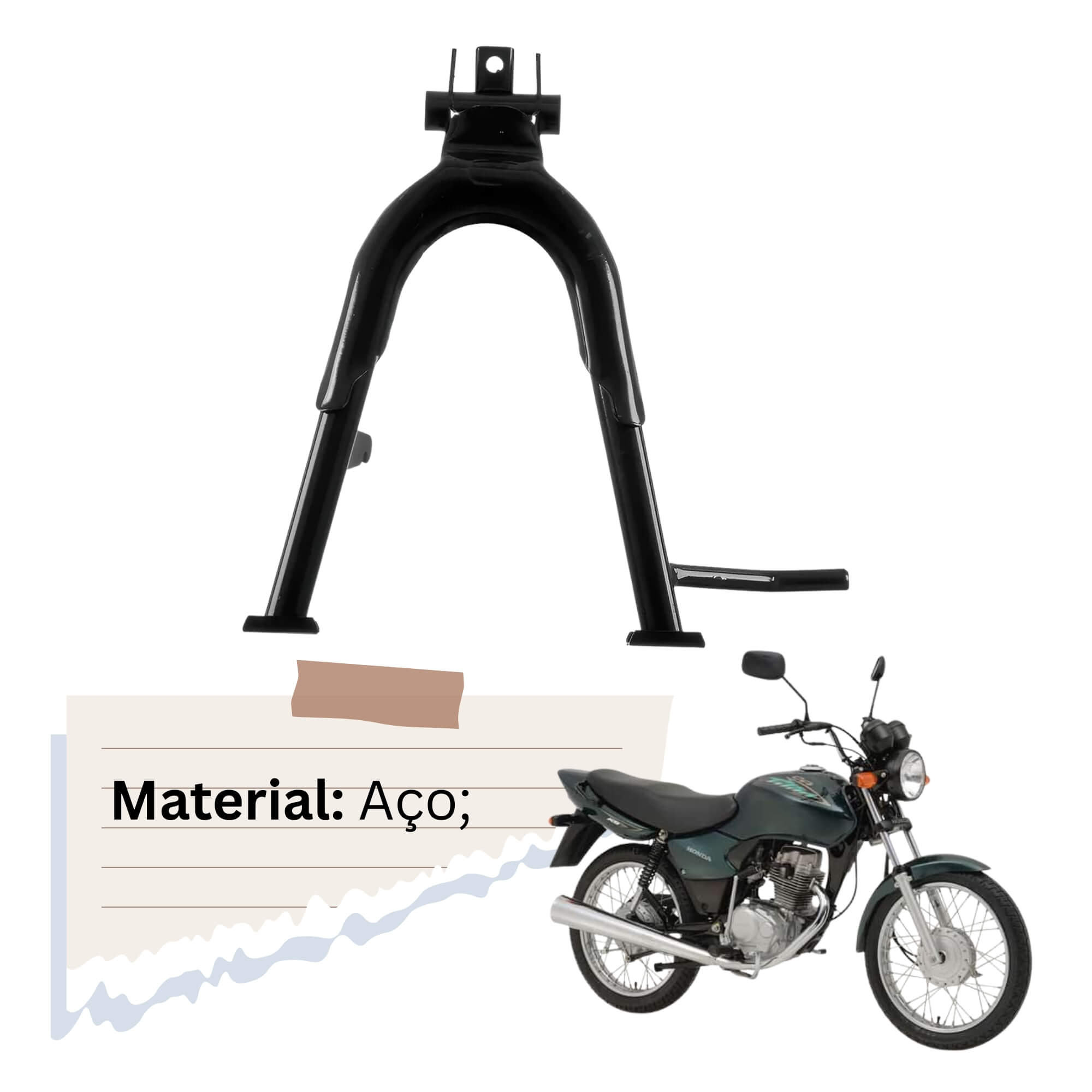 Cavalete Central Titan 125 KS ES 2000 Até 2004 Pro Tork - CA-48HP