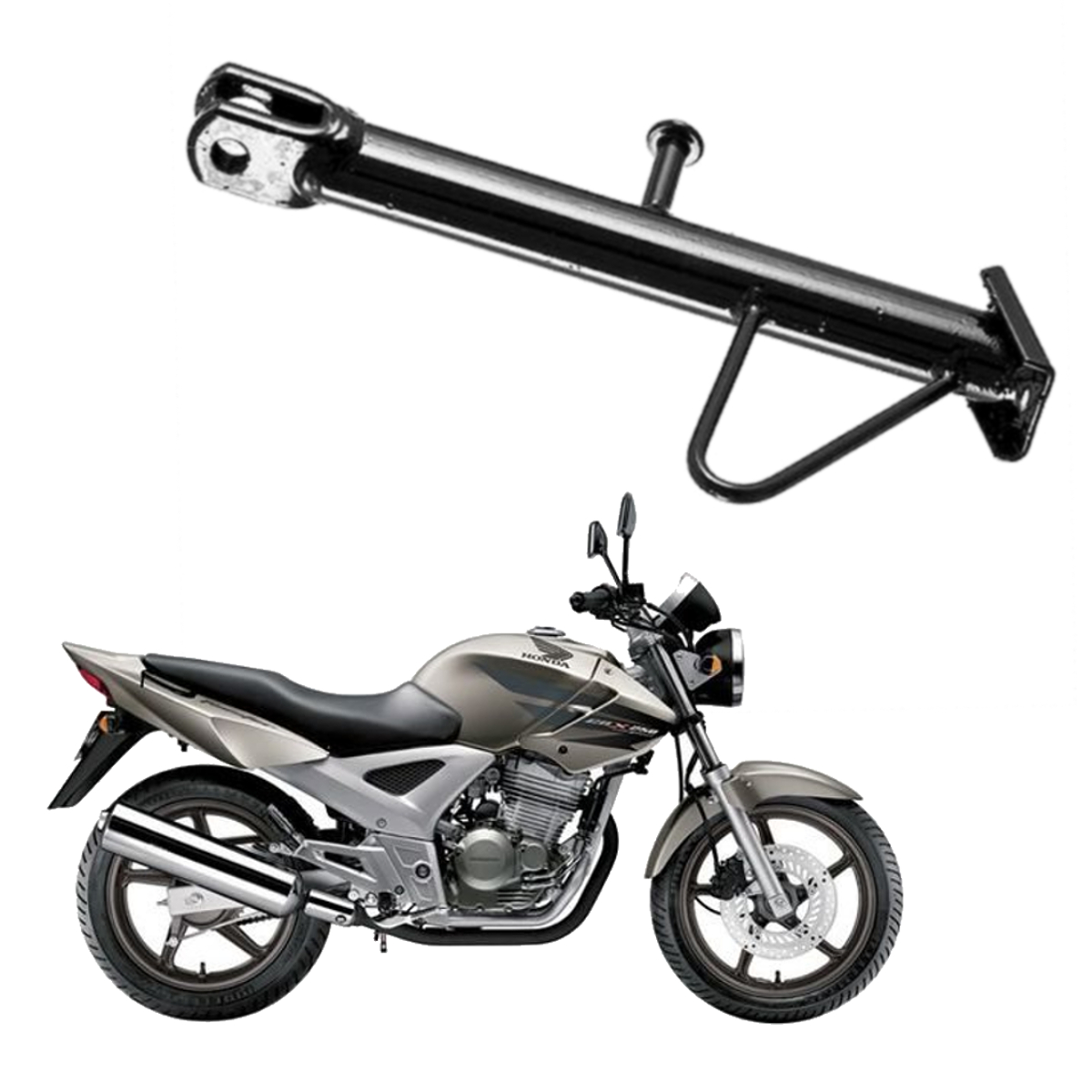 Cavalete Lateral Sem Borracha CBX 250 Twister 2001-2009 Preto Aço Reforçado Preto Pro Tork CA-61HP