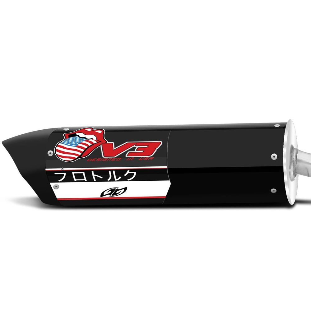 Escapamento V3 Fazer 150 com Abraçadeira Alumínio Preto Pro Tork - ES-597YP