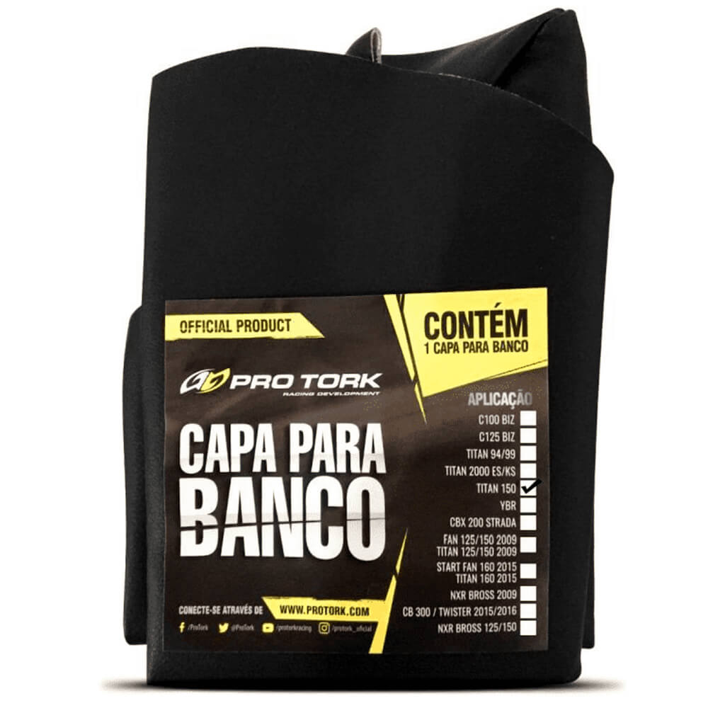 Capa de Banco Titan 150 Preta CB-06H