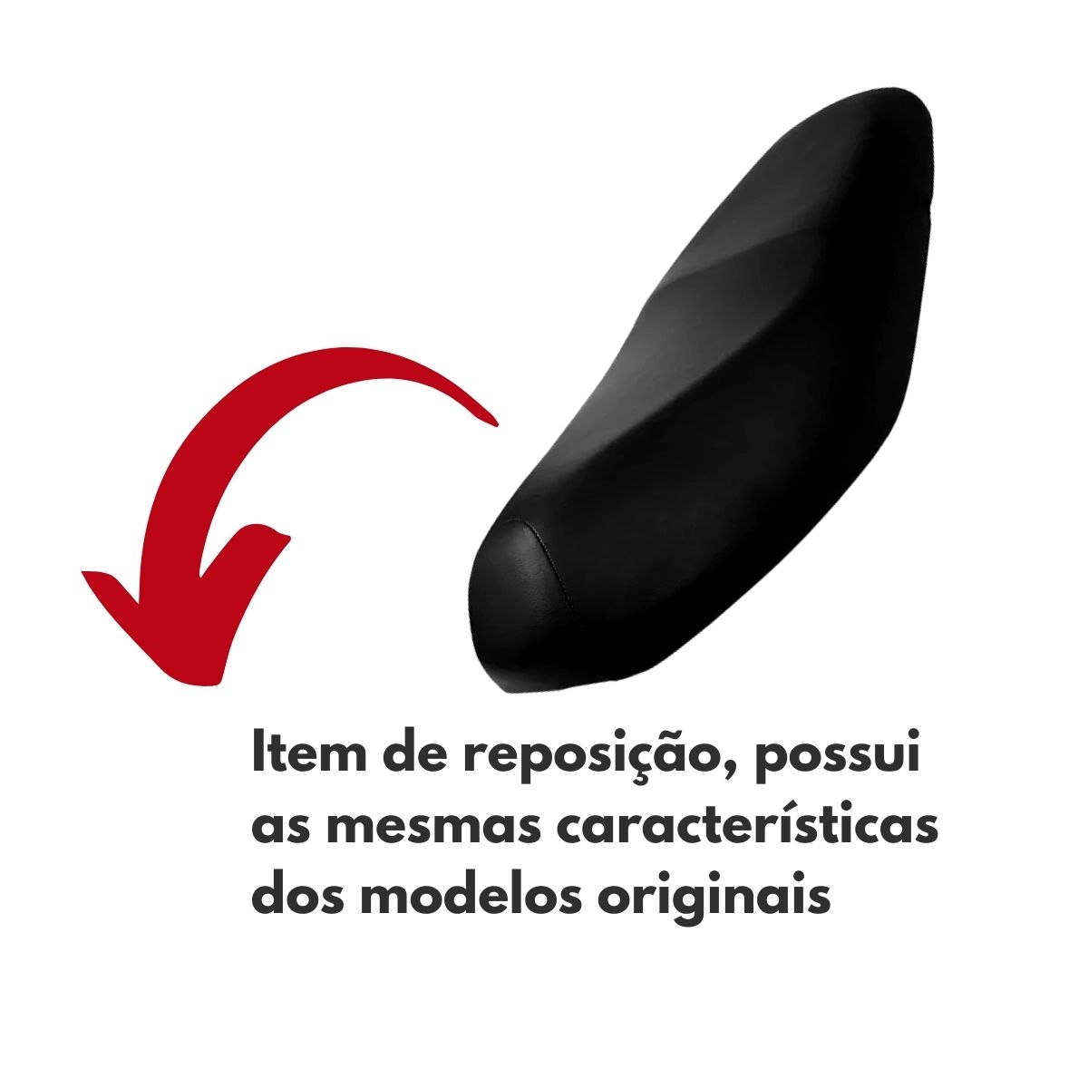 Capa de Banco Compatível com Biz 125 KS/ES Biz 125 2006 a 2010 Cor Preto Pro Tork CB-07H