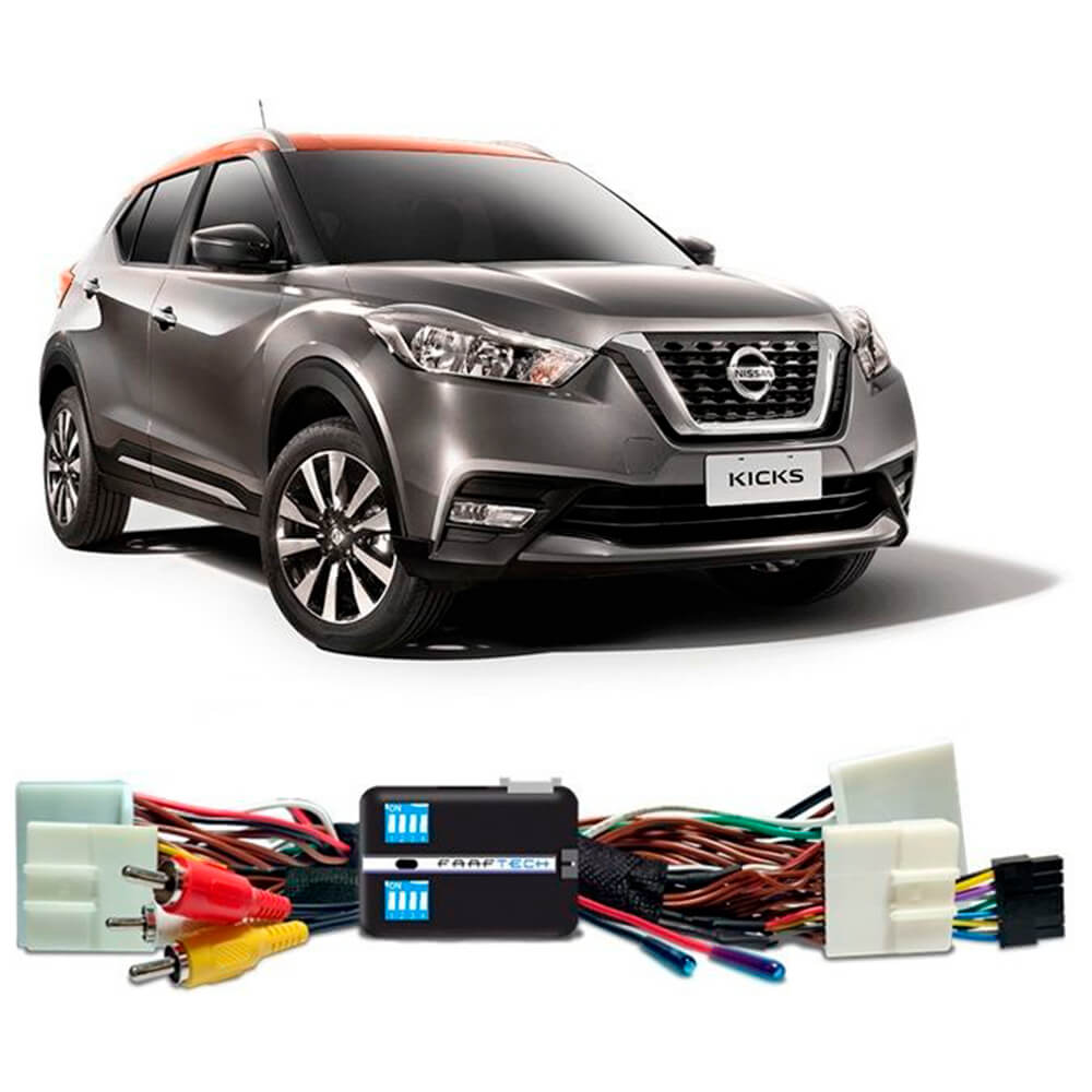 Interface de Vídeo Nissan Kicks 2017 até 2018 FT-VF-NS4 - Faaftech