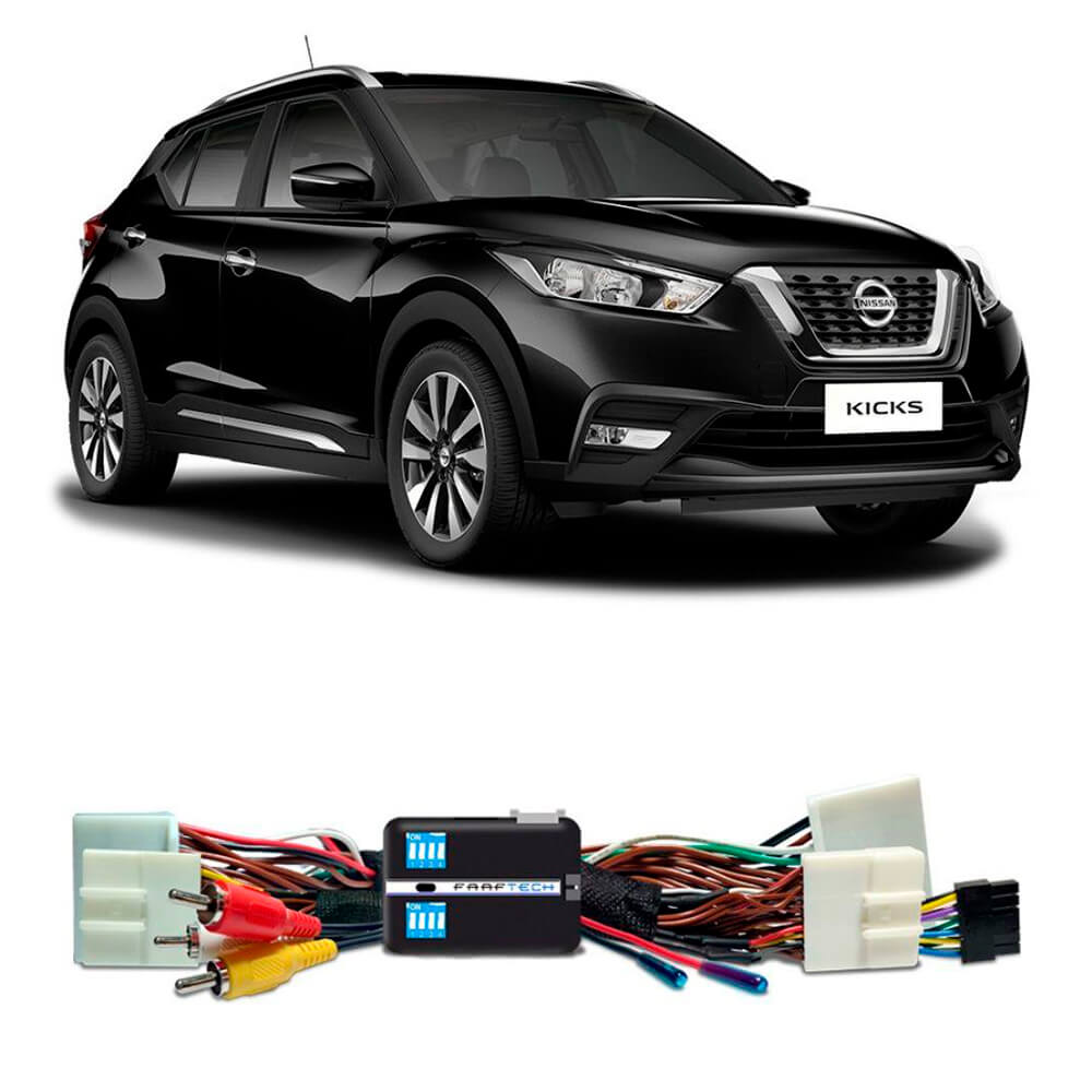 Interface de Vídeo Nissan Kicks 2017 até 2018 FT-VF-NS4 - Faaftech