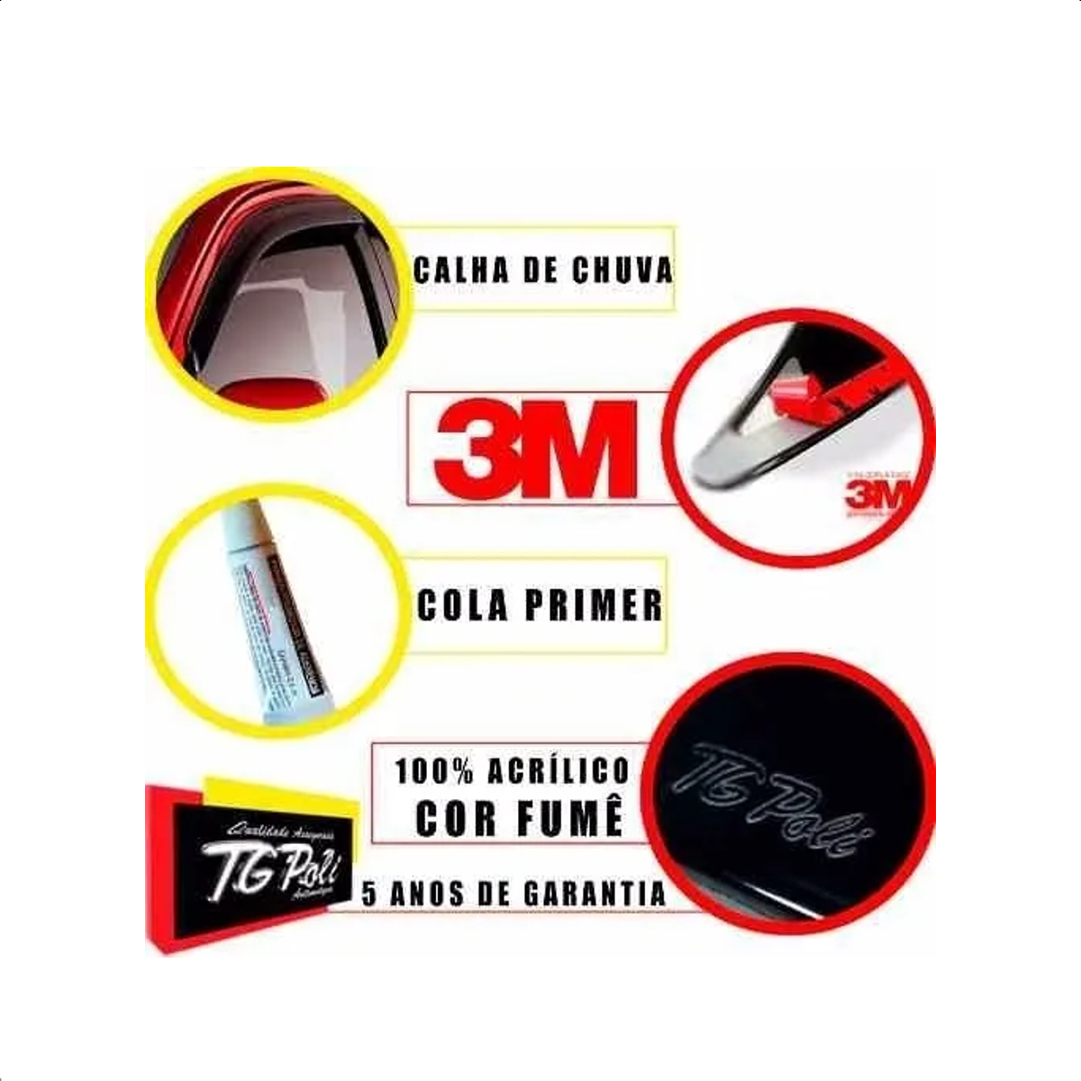 Calha de Chuva Onix Hatch / Prisma Sedan 2012/19 Joy / Plus 2020/21 TG Poli - 23032