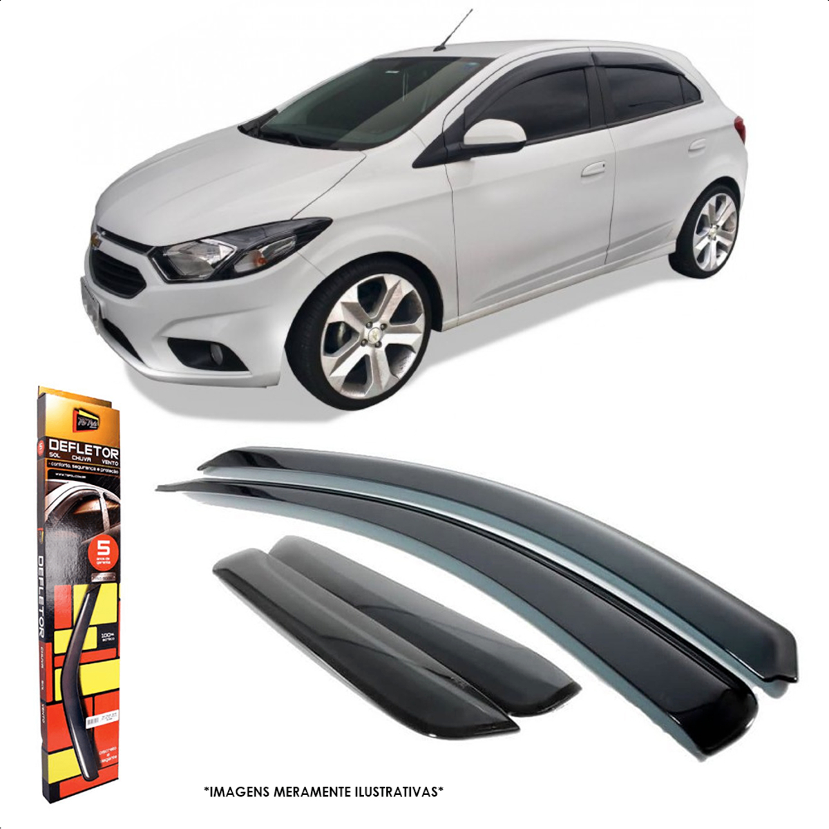 Calha de Chuva Onix Hatch / Prisma Sedan 2012/19 Joy / Plus 2020/21 TG Poli - 23032