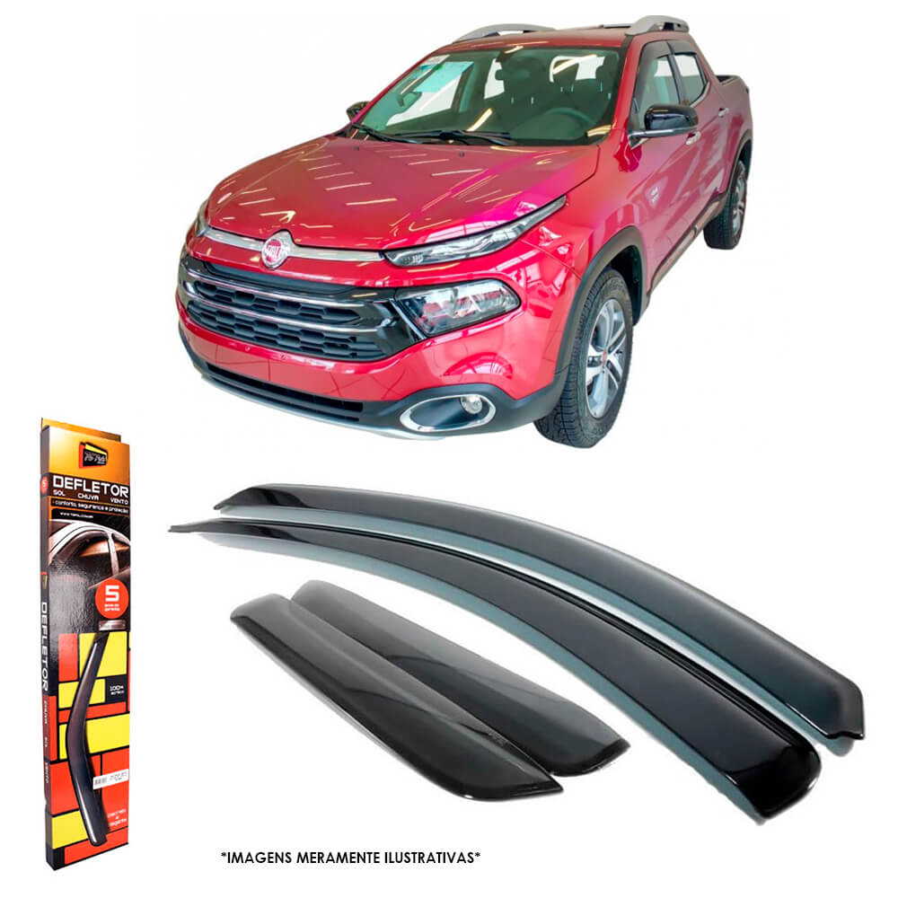 Calha de Chuva Fiat Toro 2016 a 2026 4 Portas TG Poli - 24023