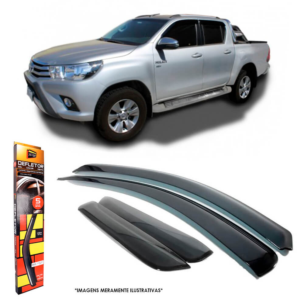 Calha de Chuva Toyota Hilux Cabine Dupla 2016/2024 4 Portas TG Poli - 27008