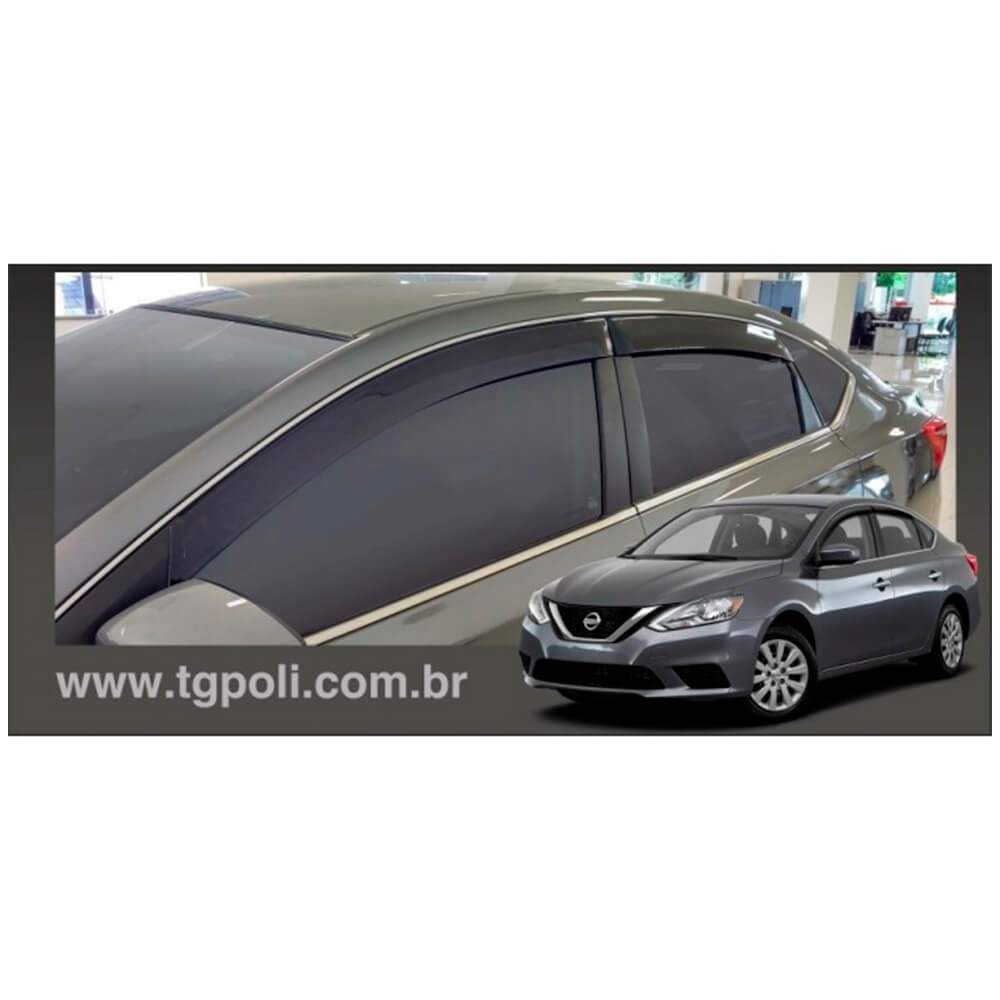 Calha de Chuva Nissan Sentra 2014/2015/2016/2017/2018/2019/2020 em diante 4 Portas TG Poli - 32005