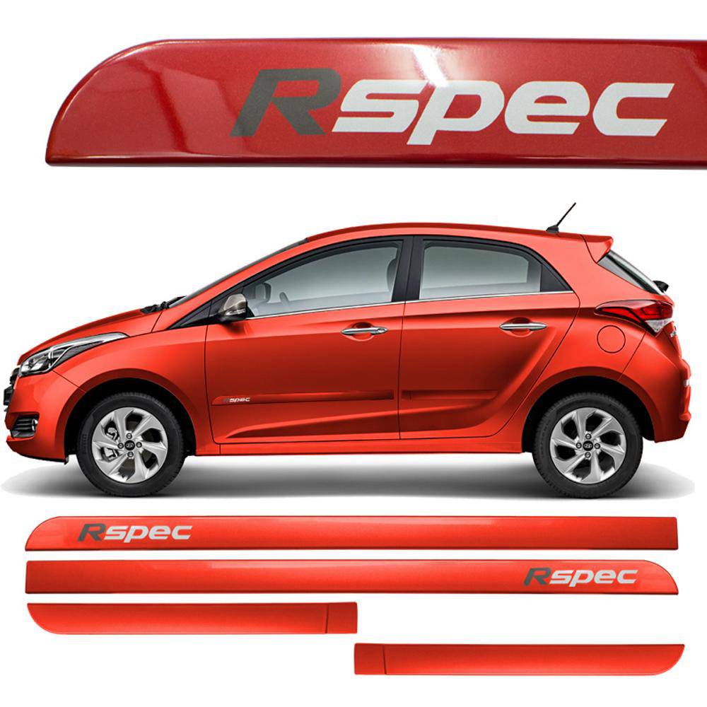 Friso Sean com nome Hyundai HB20 R-Spec Vermelho Chille