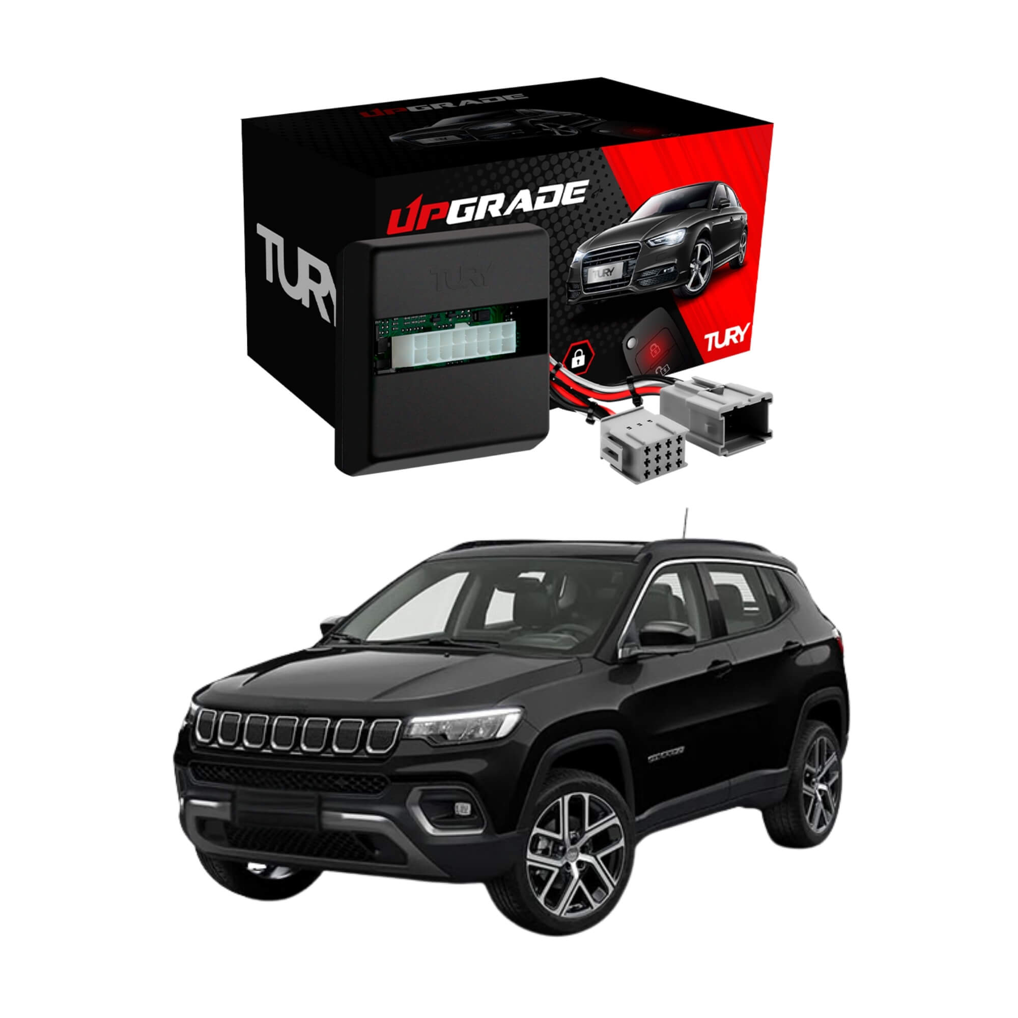 Modulo de Retrovisor com Tilt Down/Rebatiment Jeep Compass 17/21 Tury - PARK3.12.4DF